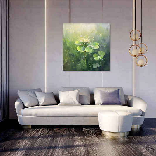 Dew-Kissed Clover Canvas