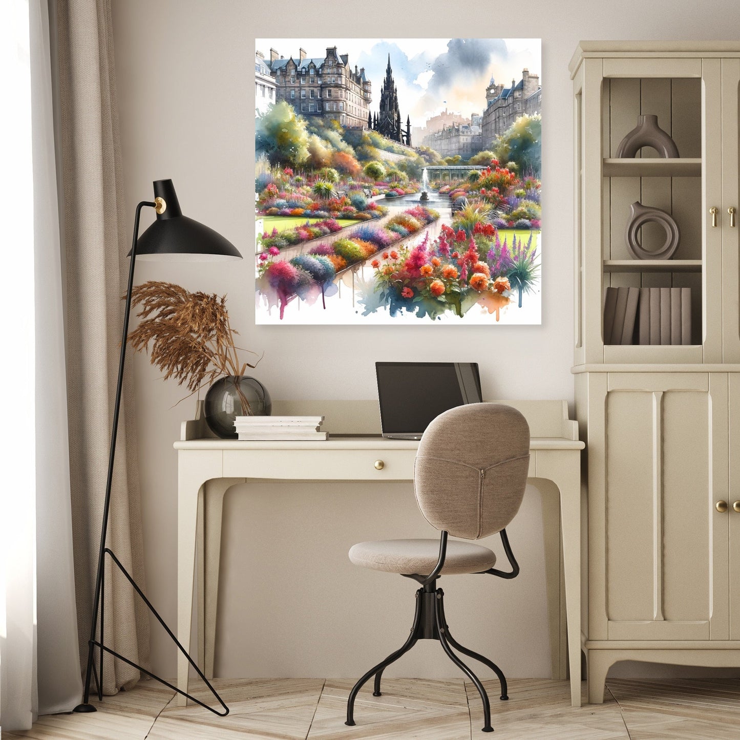 Edinburgh Princes Street Gardens Bloom Canvas