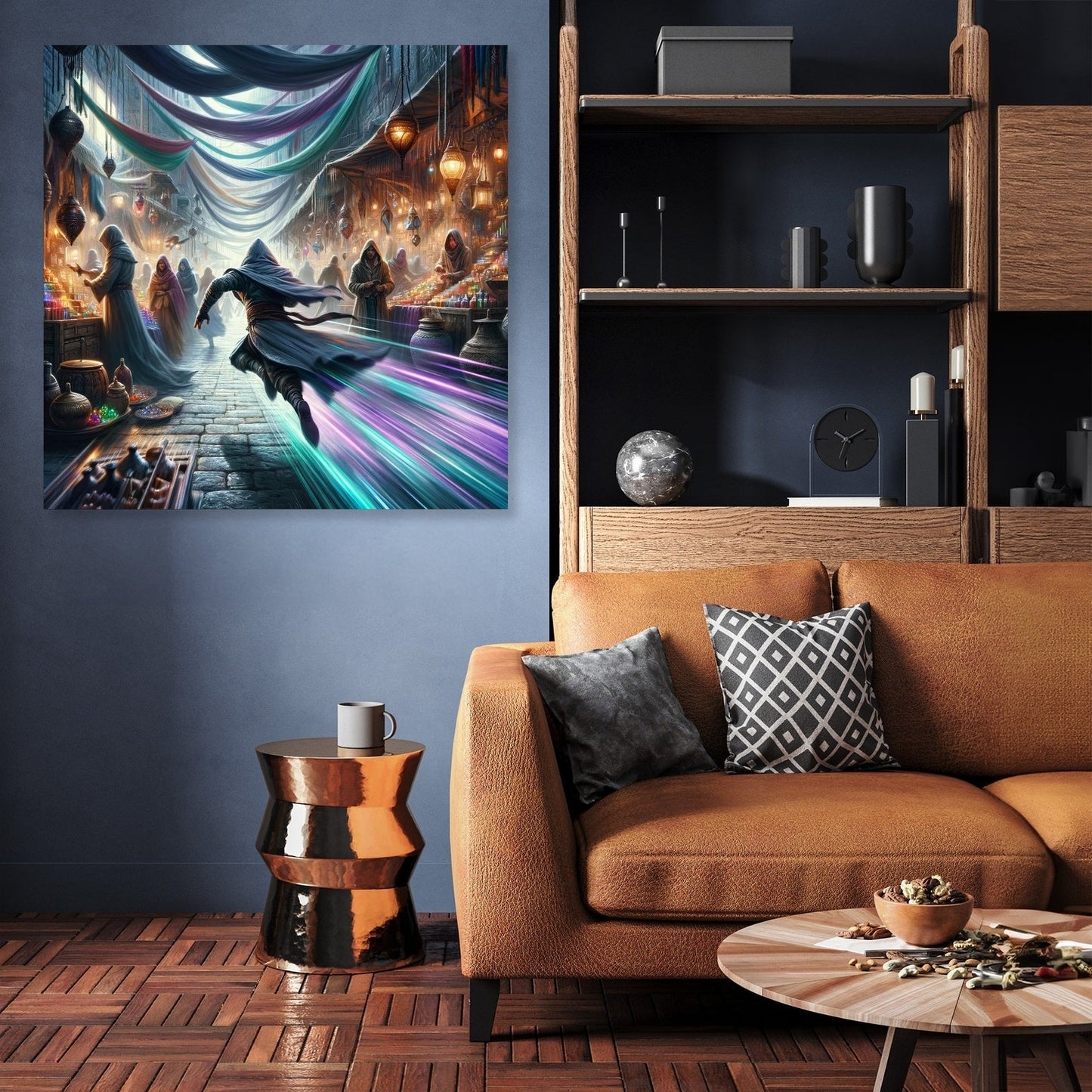 Market Chase Mystery Canvas