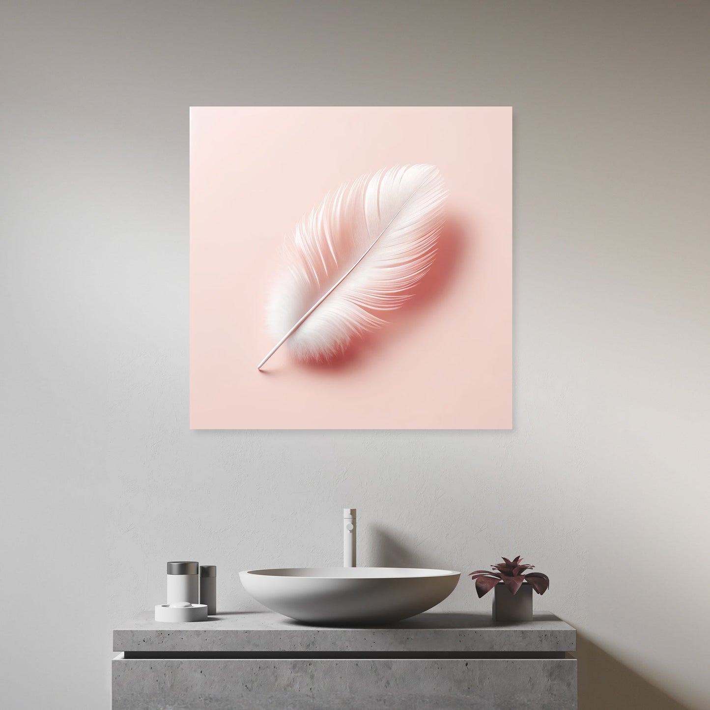 Serene Feather Canvas