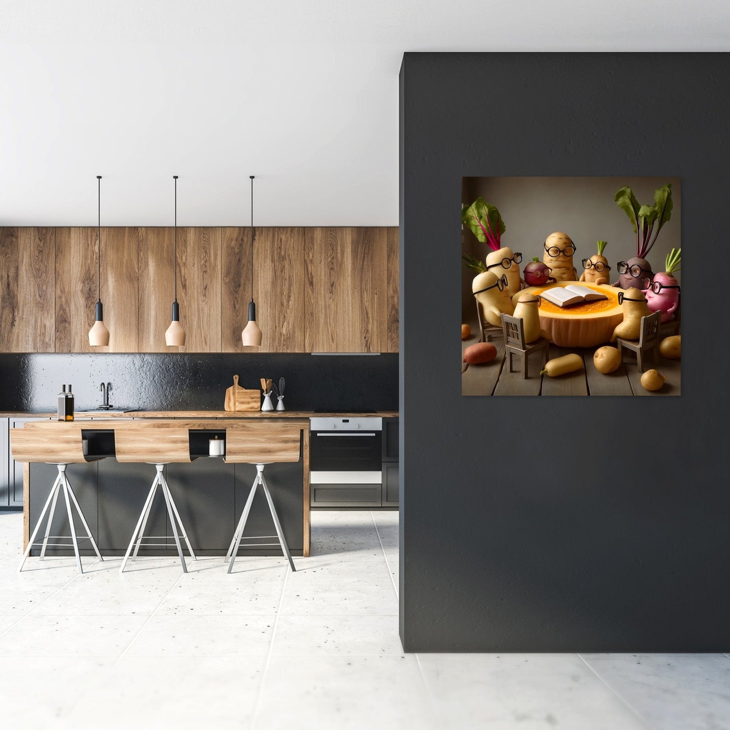 Root Vegetable Roundtable Canvas