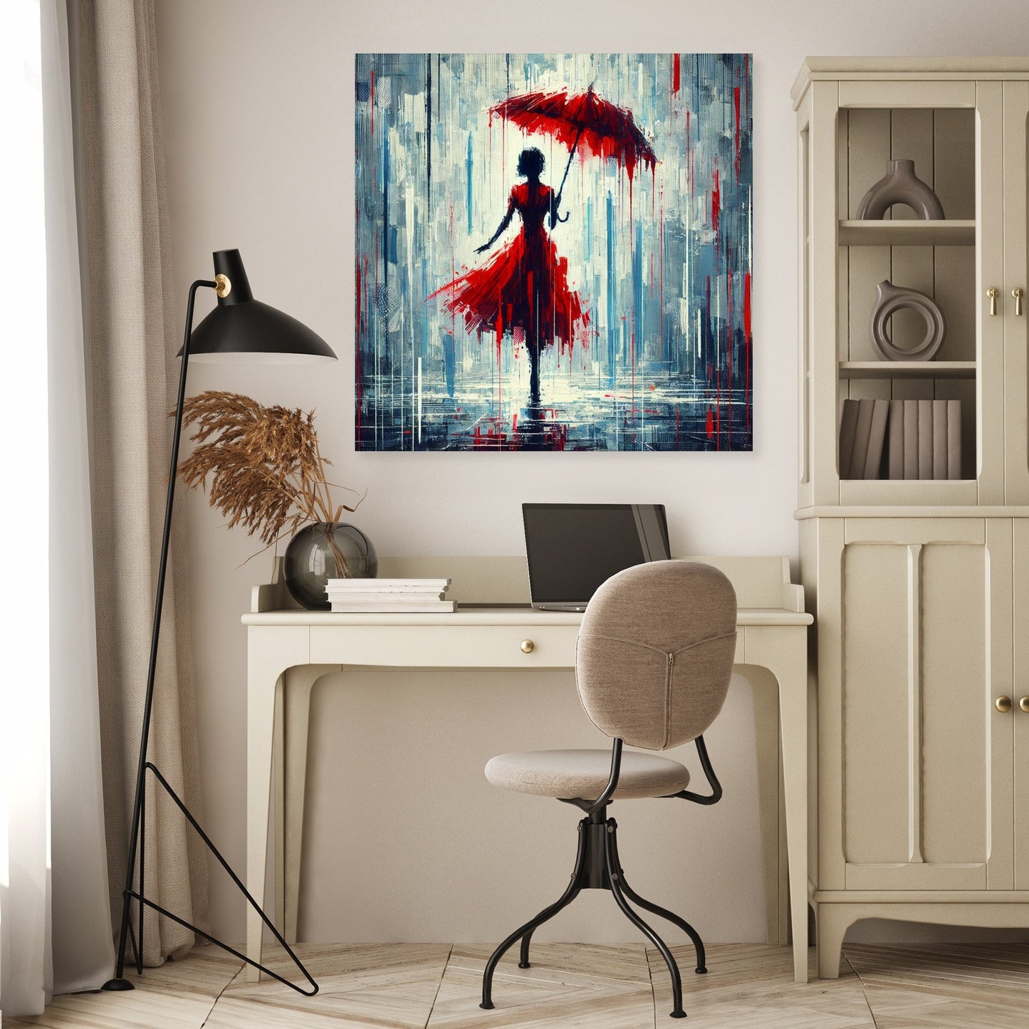 Rainy Day Silhouette Canvas