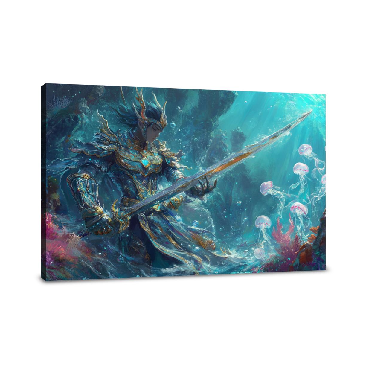 Mythical Abyss Warrior Canvas