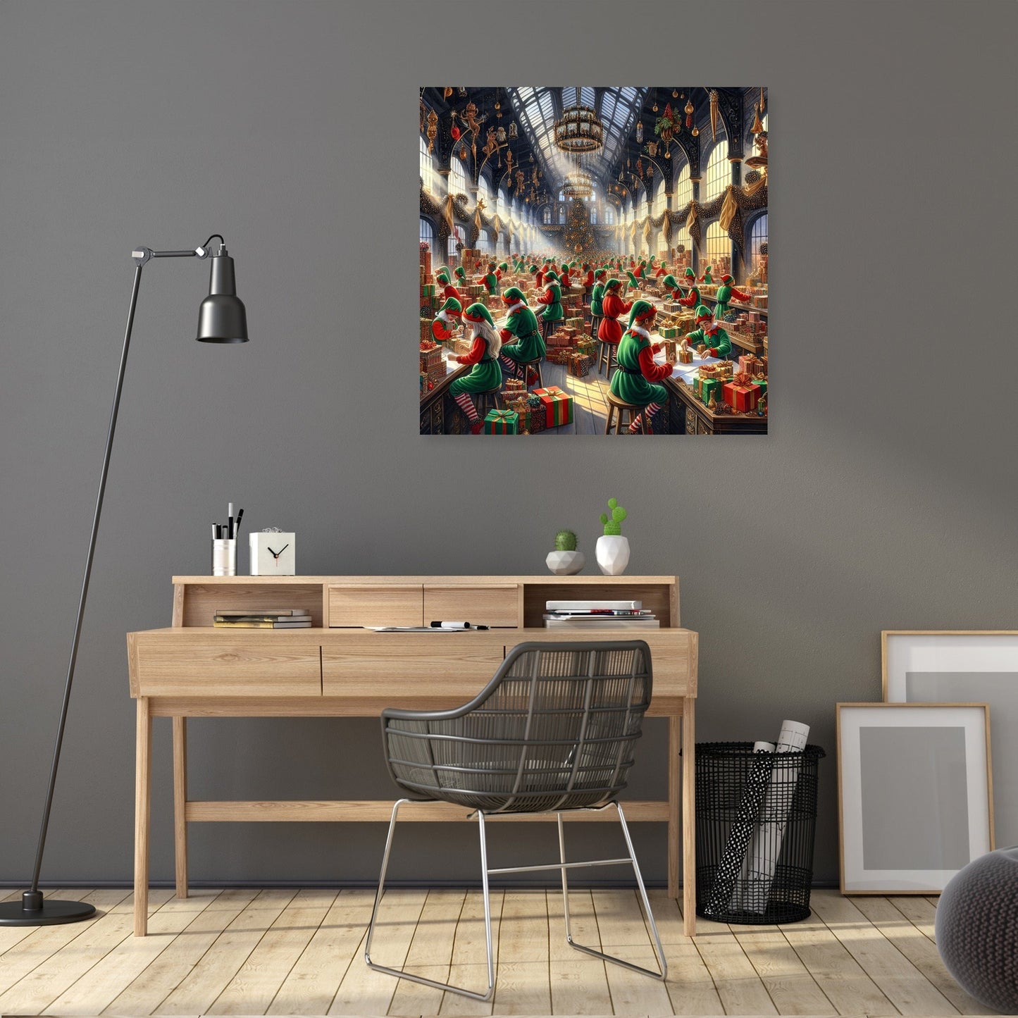 Elfin Joy Christmas Hall Canvas