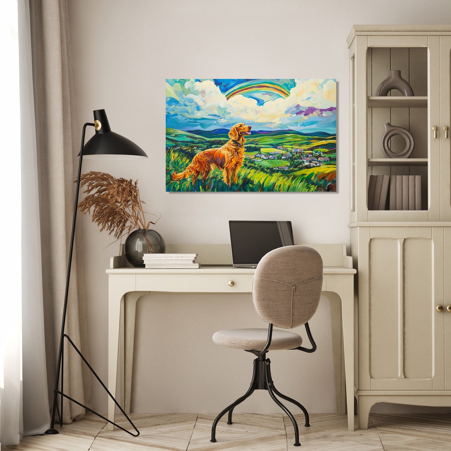 Golden Retriever's Paradise Canvas