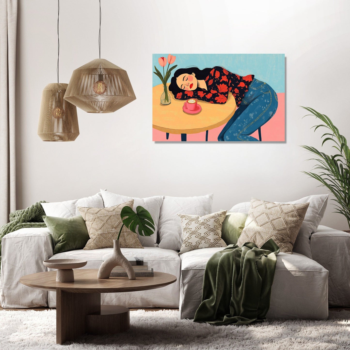 Dreaming by the Tulip Canvas