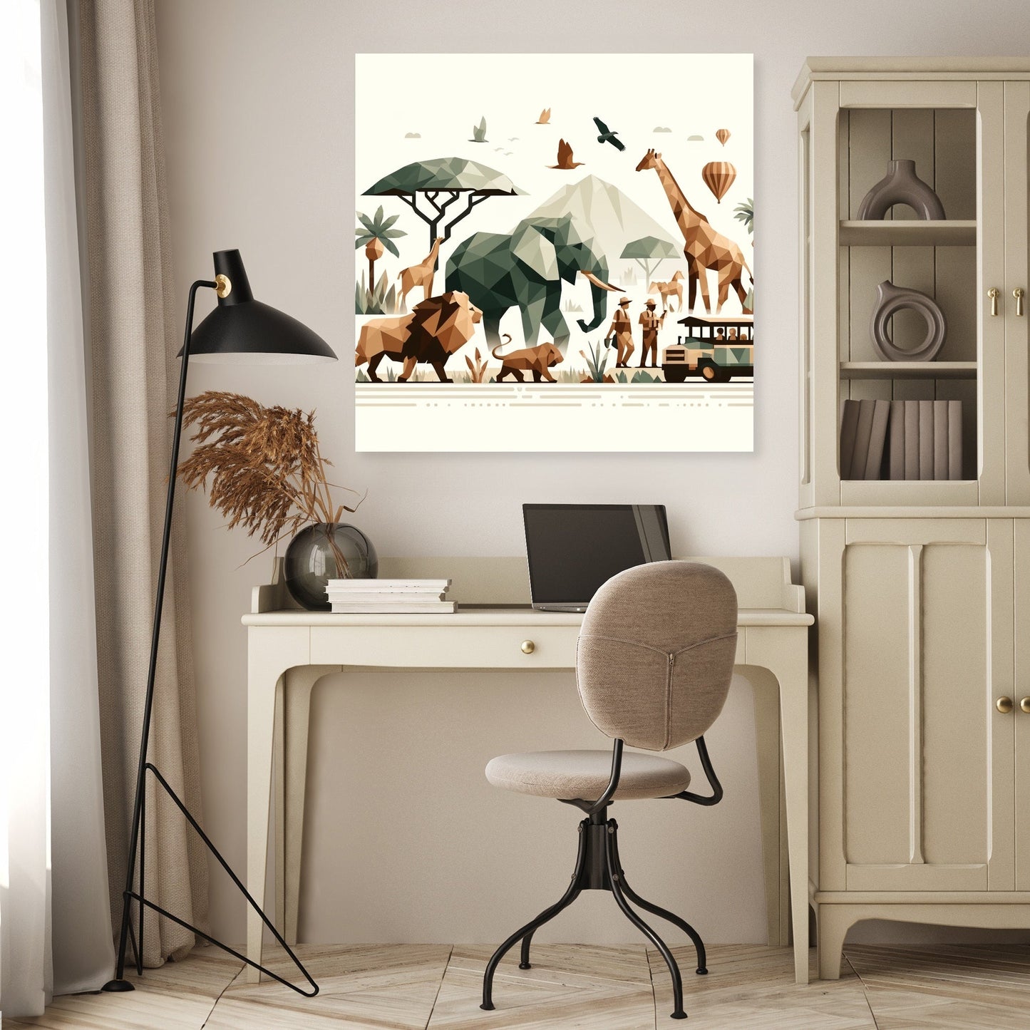 Geometric Safari Canvas