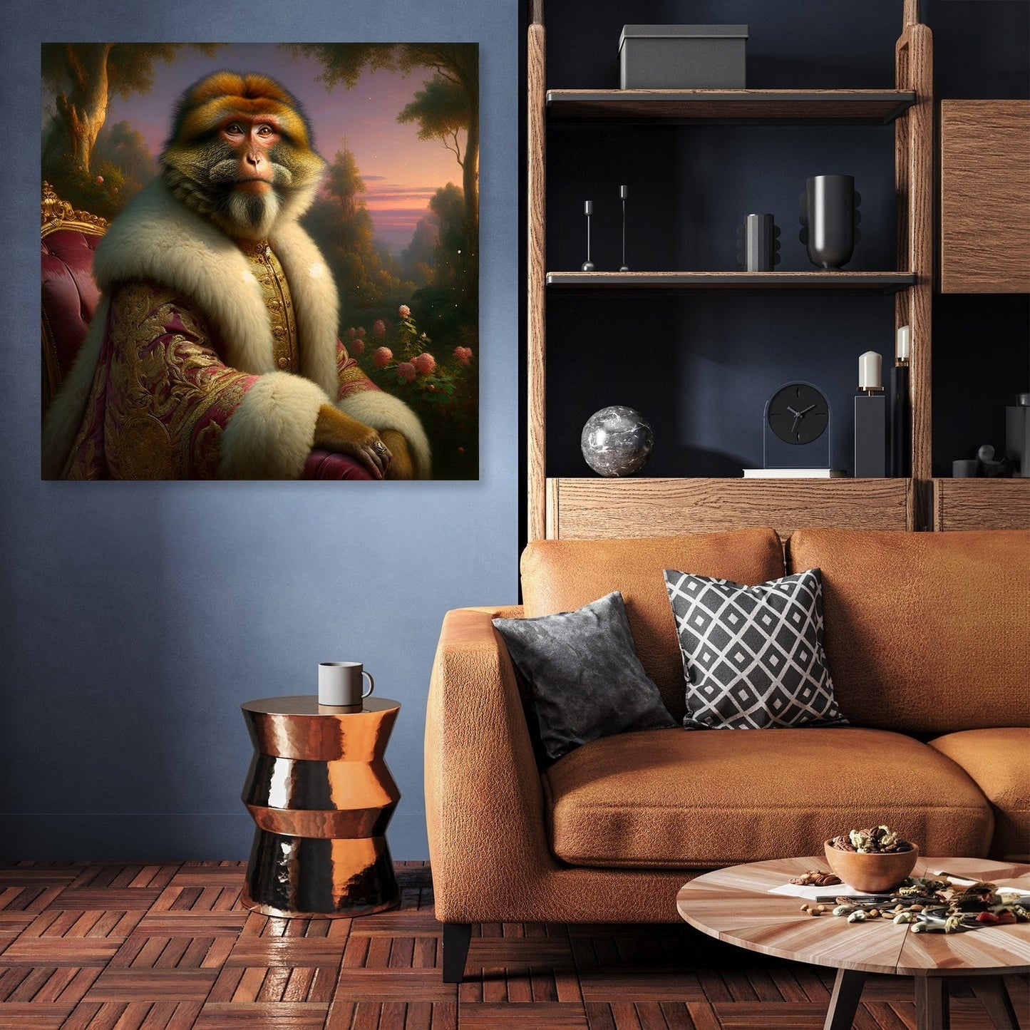 Regal Macaque Majesty Canvas