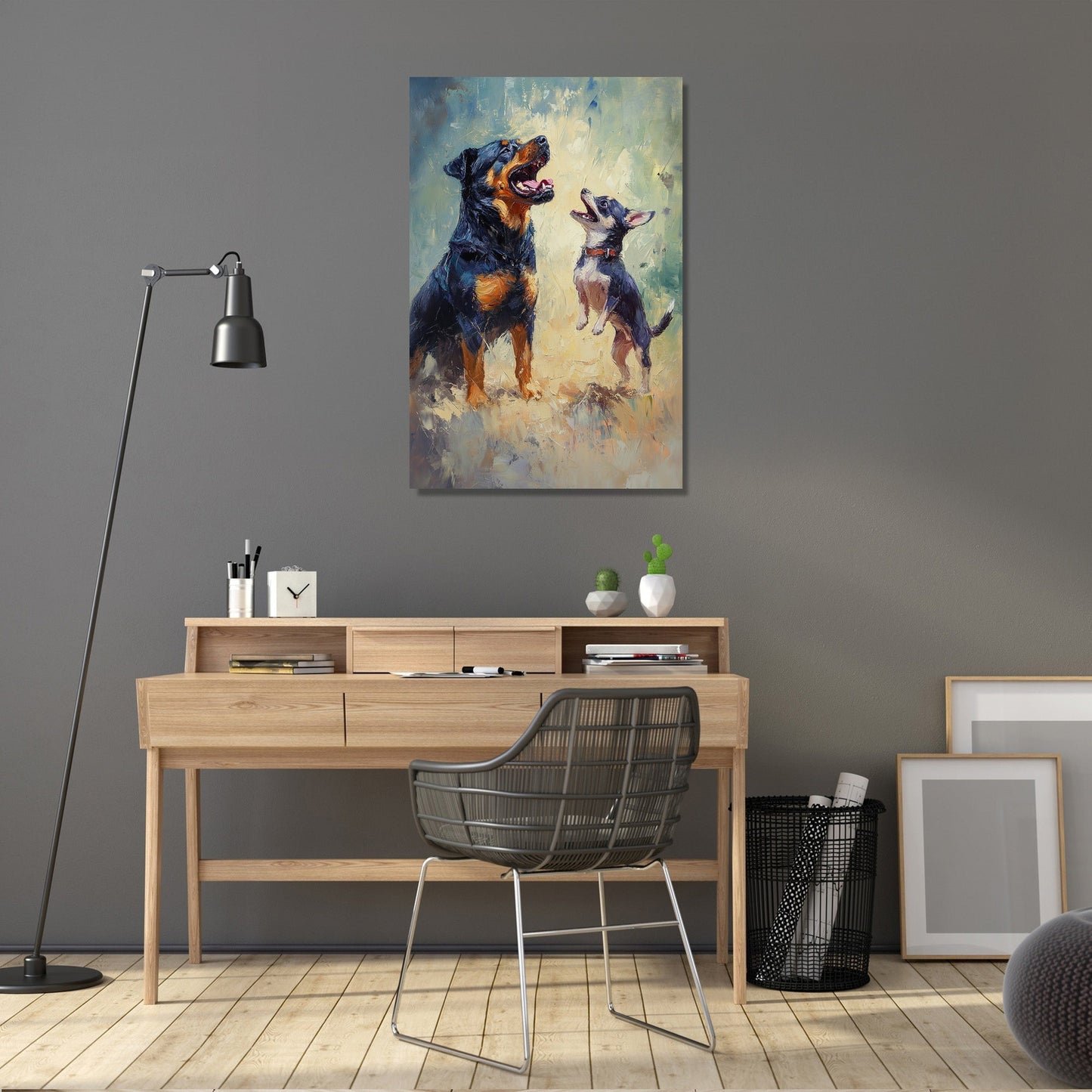 Barking Duo Canvas