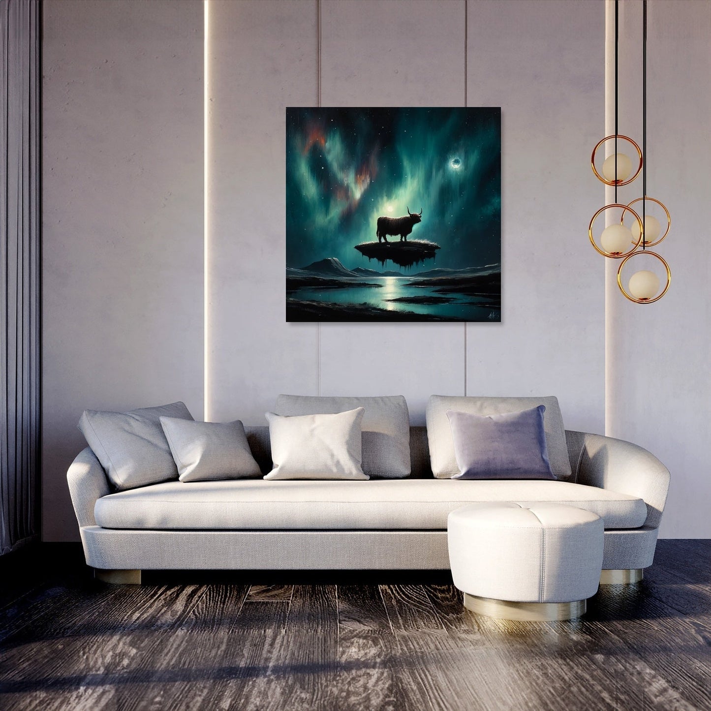 Highland Cow Mystique Canvas