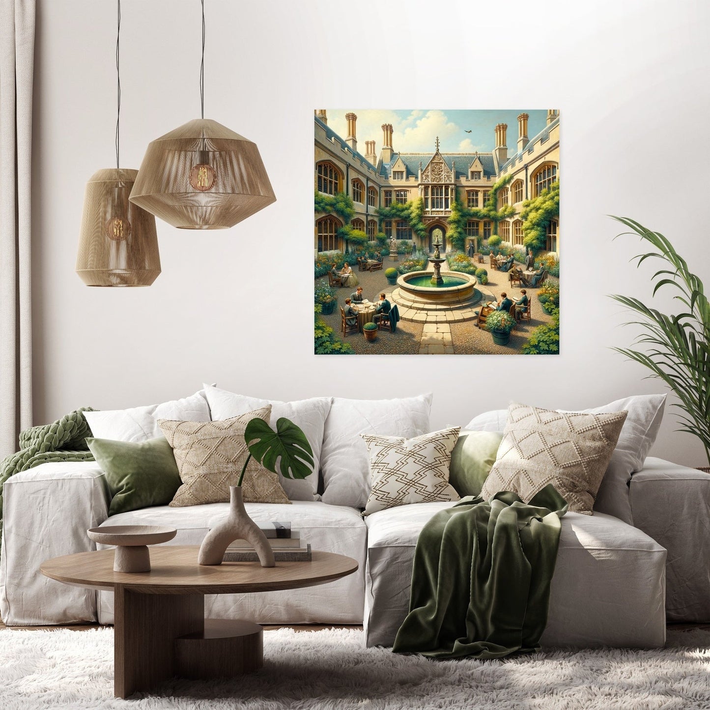 Cambridge Courtyard Contemplation Canvas