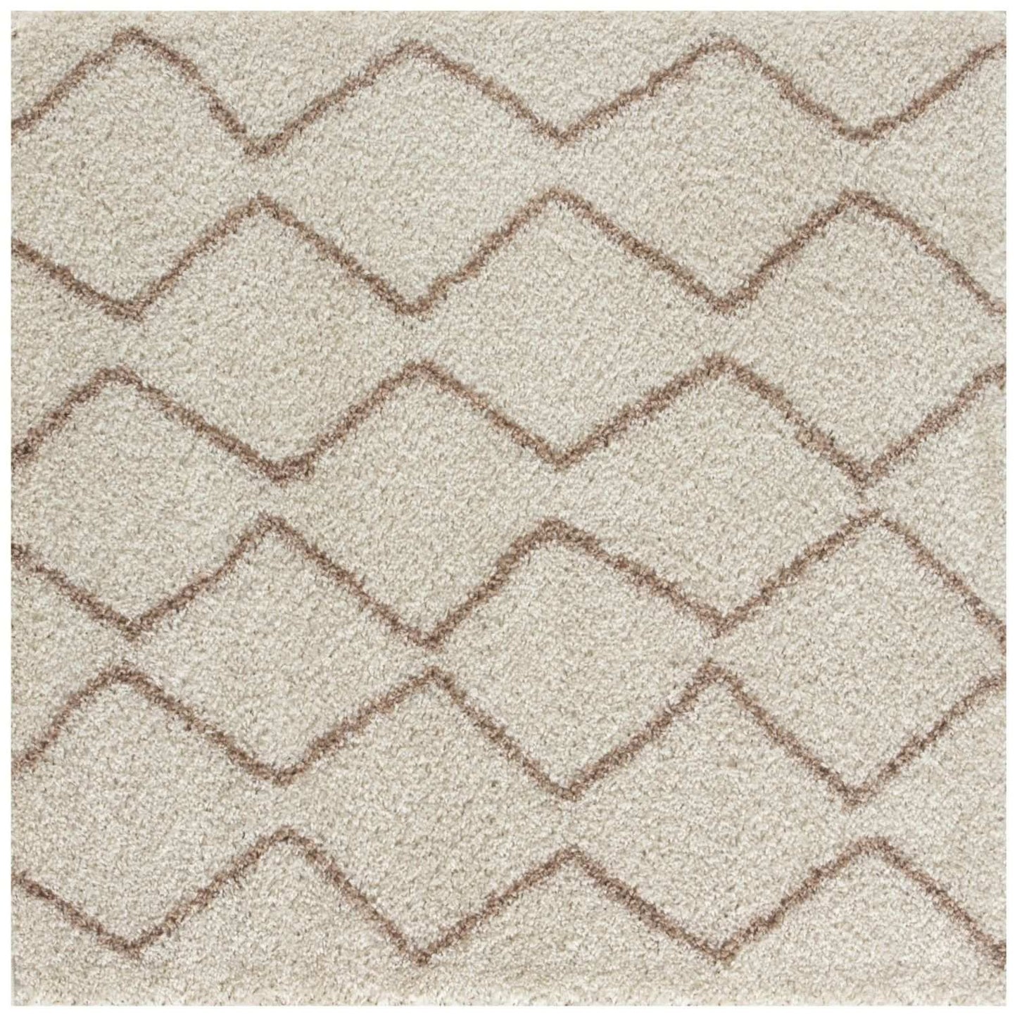 Moroccan Ivory Beige Shaggy Rug | 830