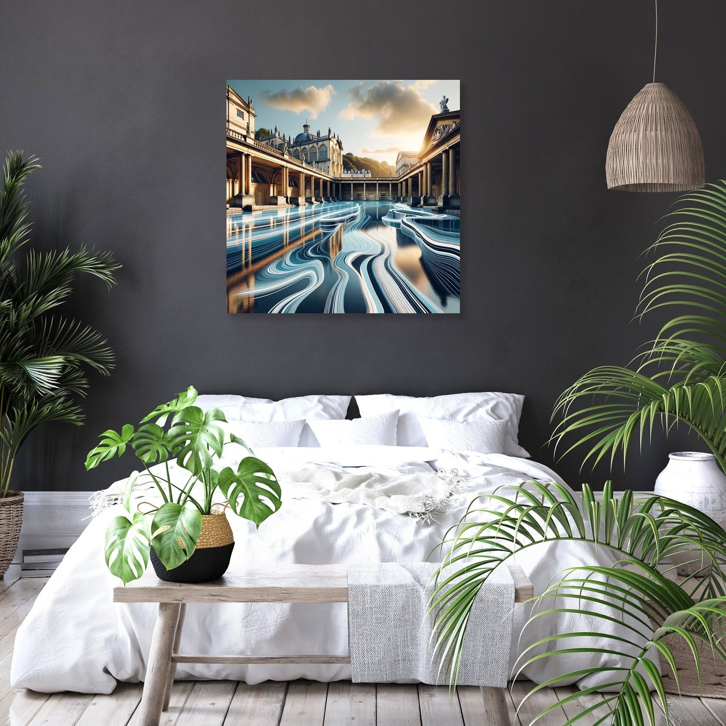 Futuristic Roman Baths Canvas