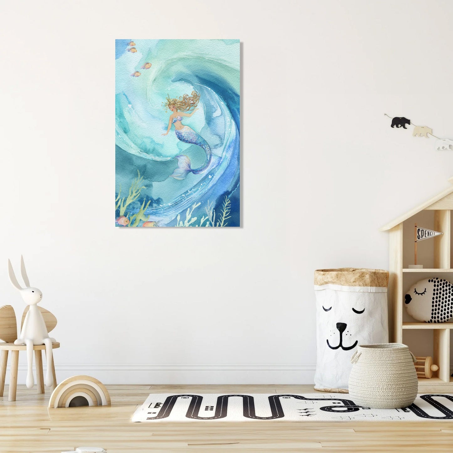 Mermaid's Golden Crown Canvas
