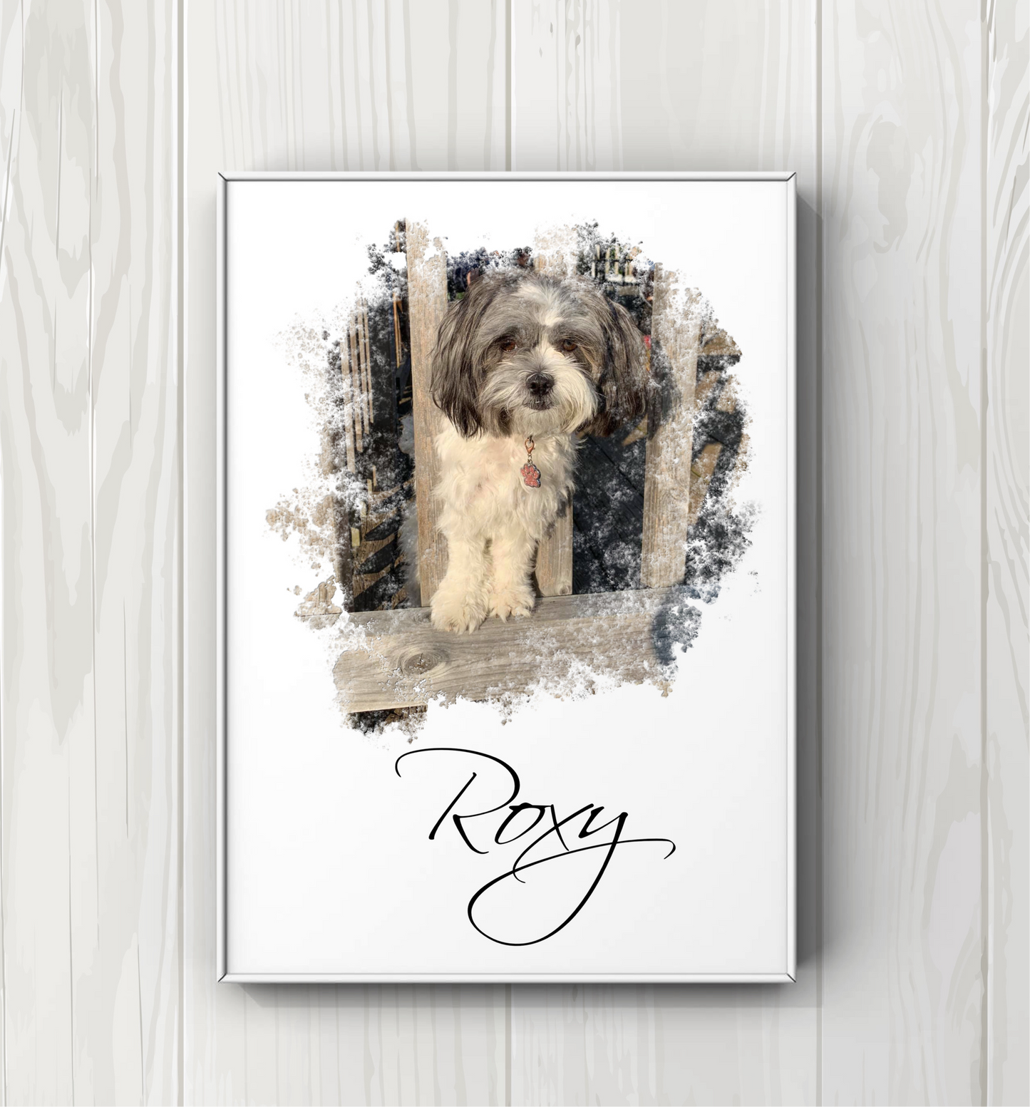 Personalised Pet dog print In memory