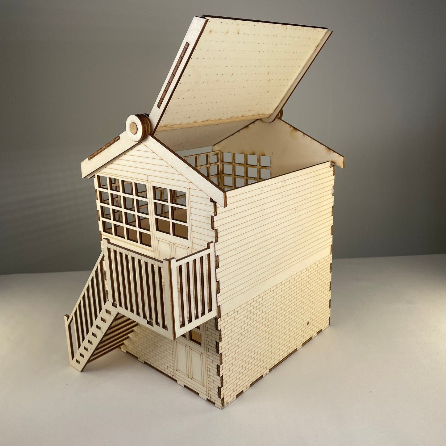 Railway Signal Box - Flatpack Model Kit by Curious Rabbit ®