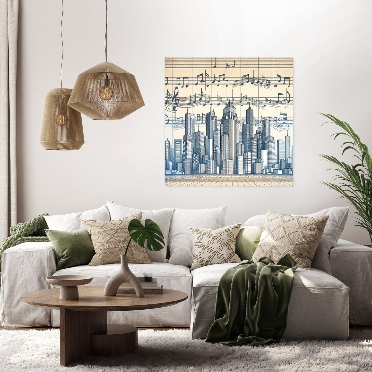 Melodic Skyline Canvas