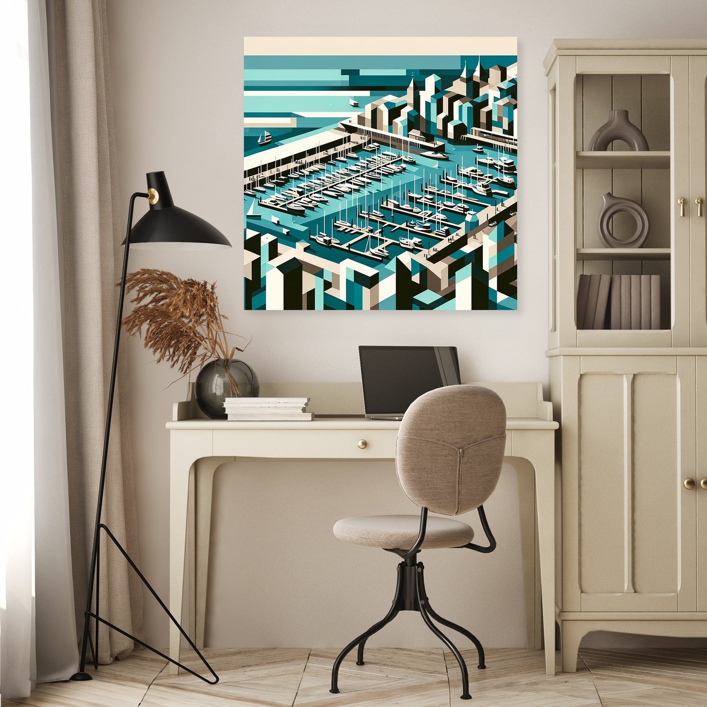 Abstract Brighton Marina Canvas