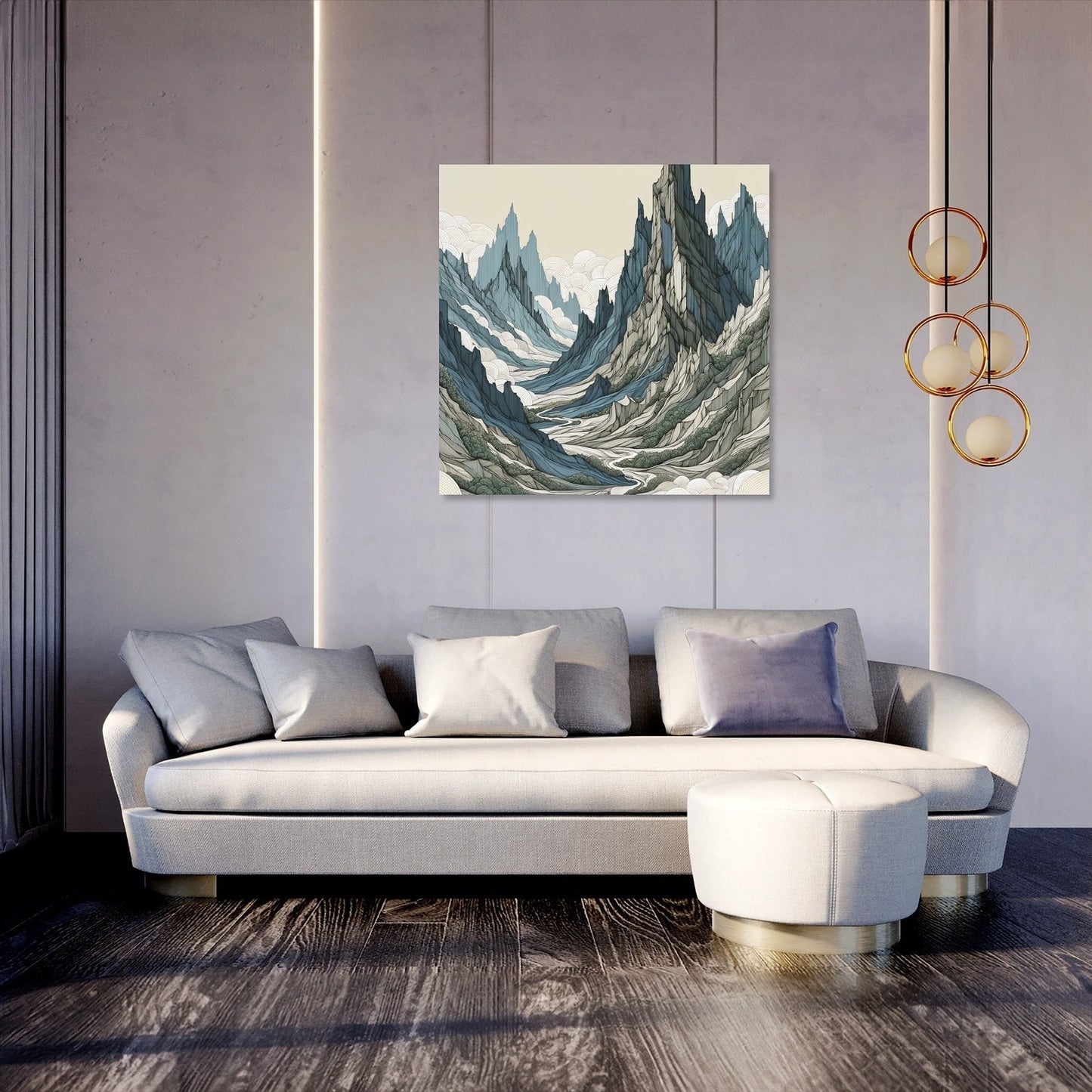 Majestic Peaks Enigma Canvas