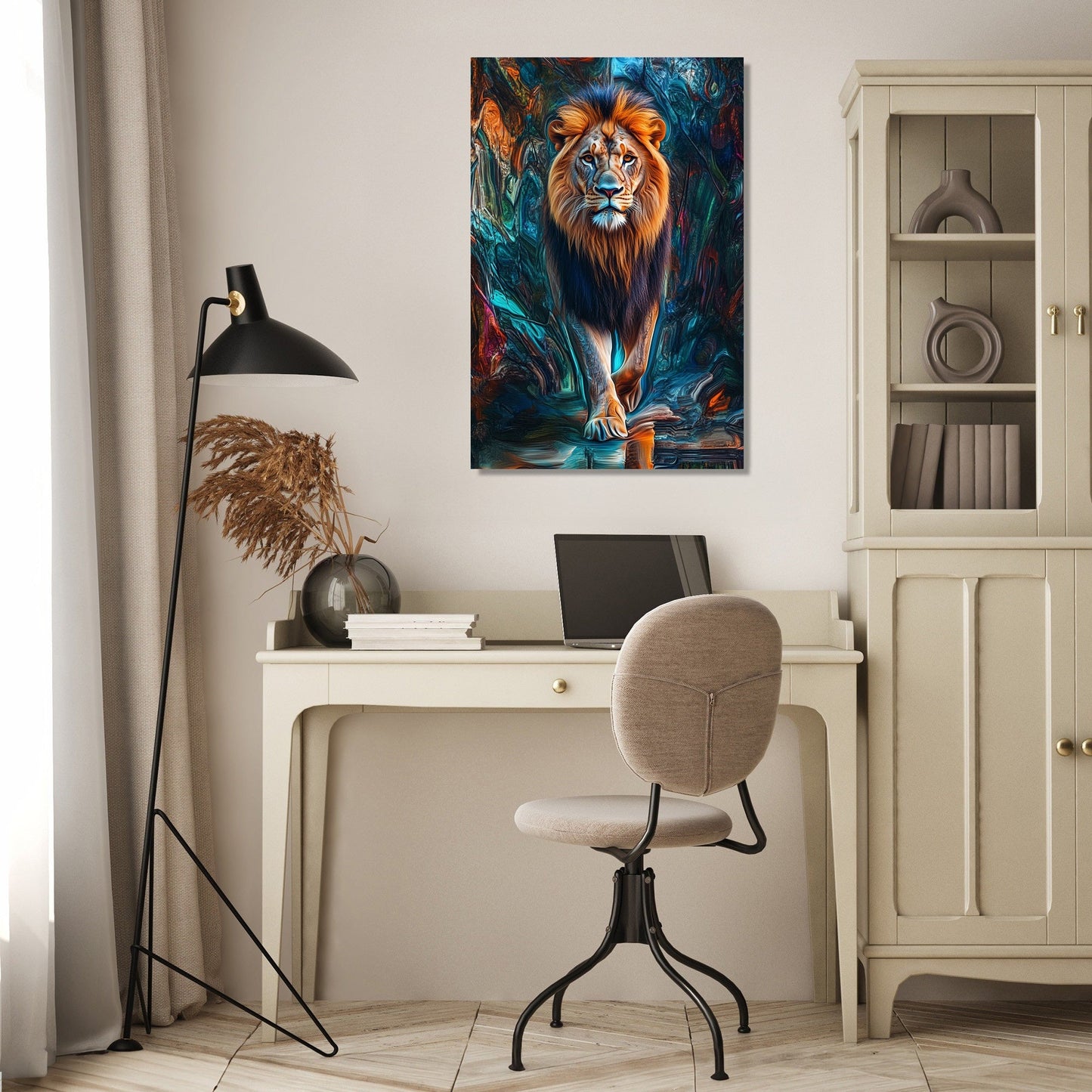 Regal Reflection Lion Canvas