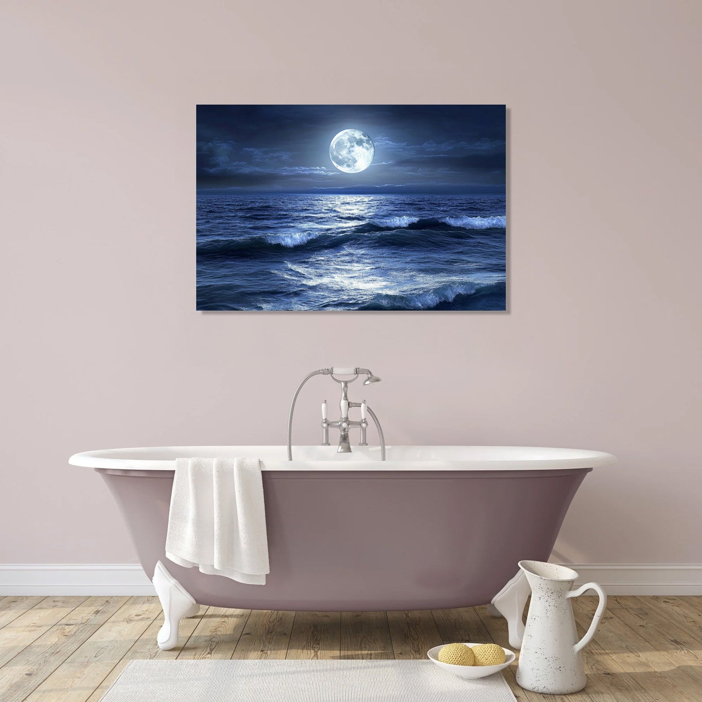 Moonlight Wave Whisper Canvas