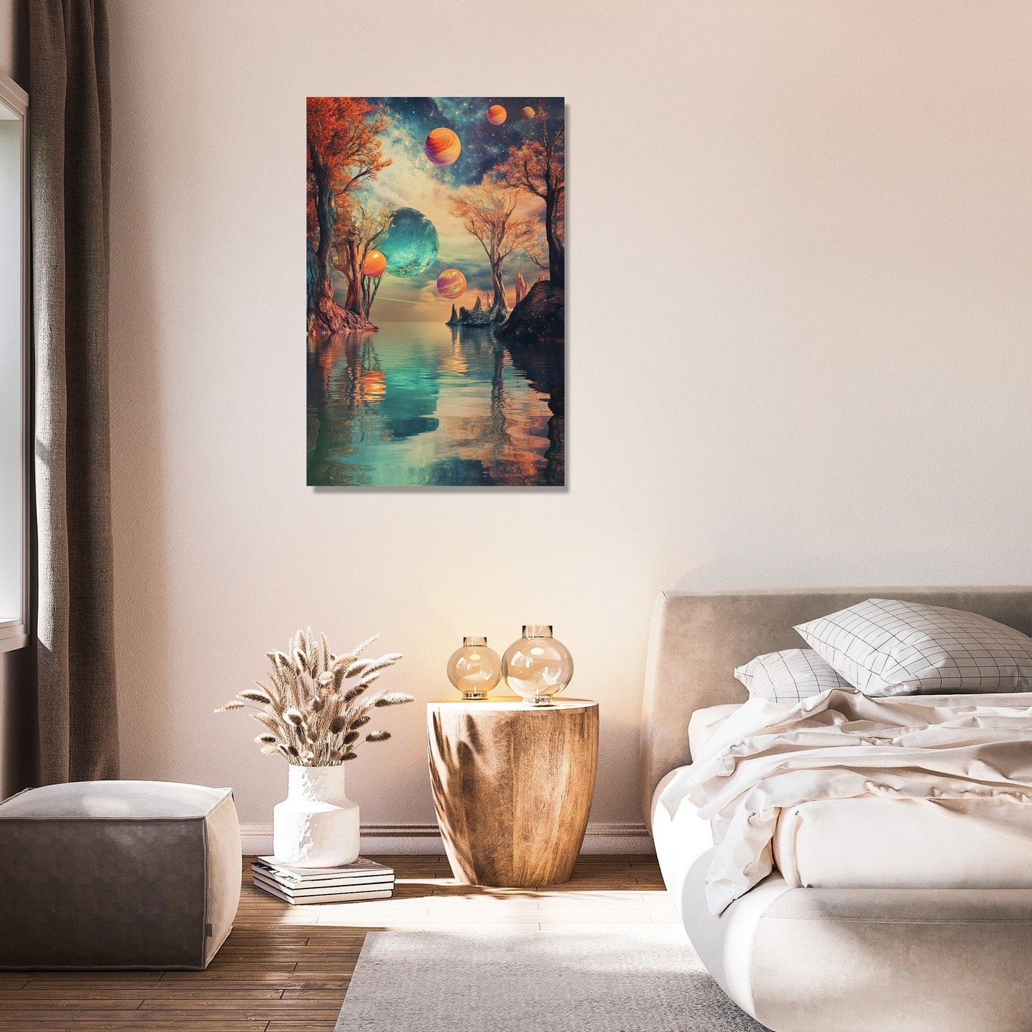 Planetary Leaves Canvas