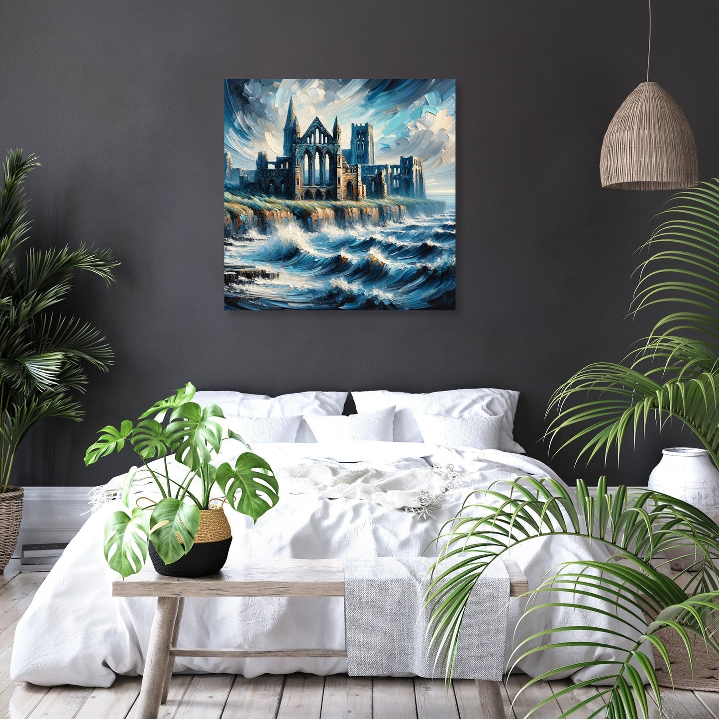 Newcastle Tynemouth Priory Coastal Impressions Canvas