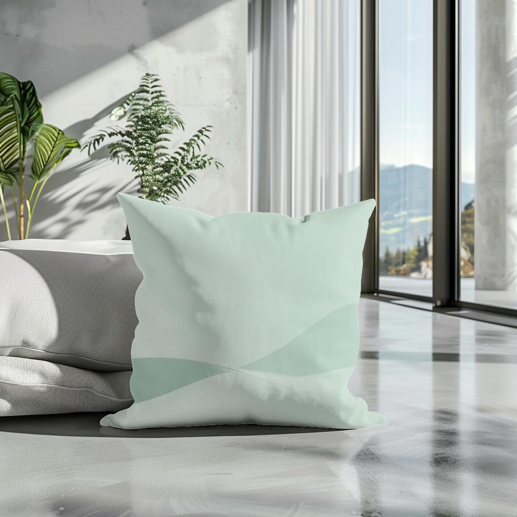 Serene Wave Cotton Cushion