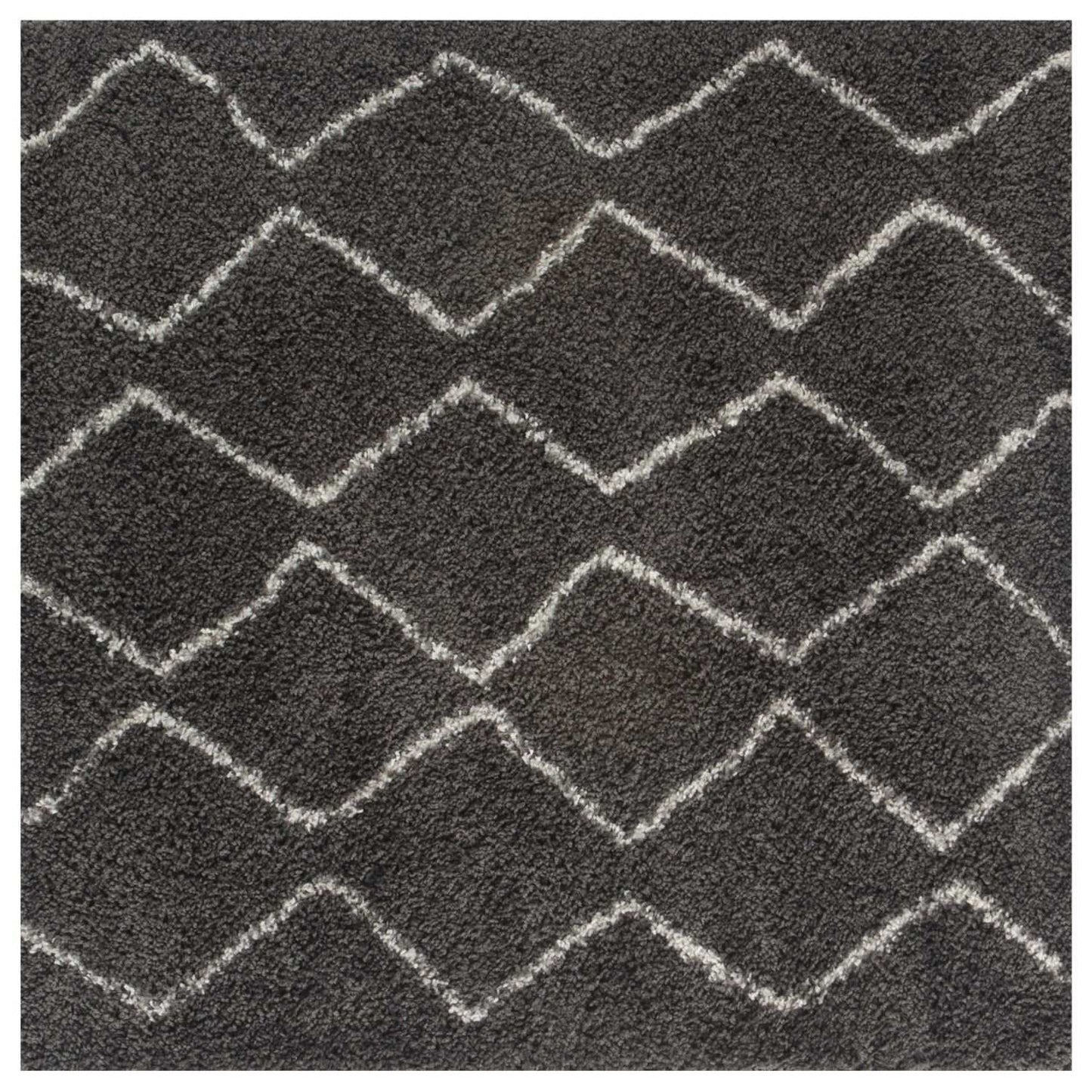 Moroccan Dark Grey Shaggy Rug | 840