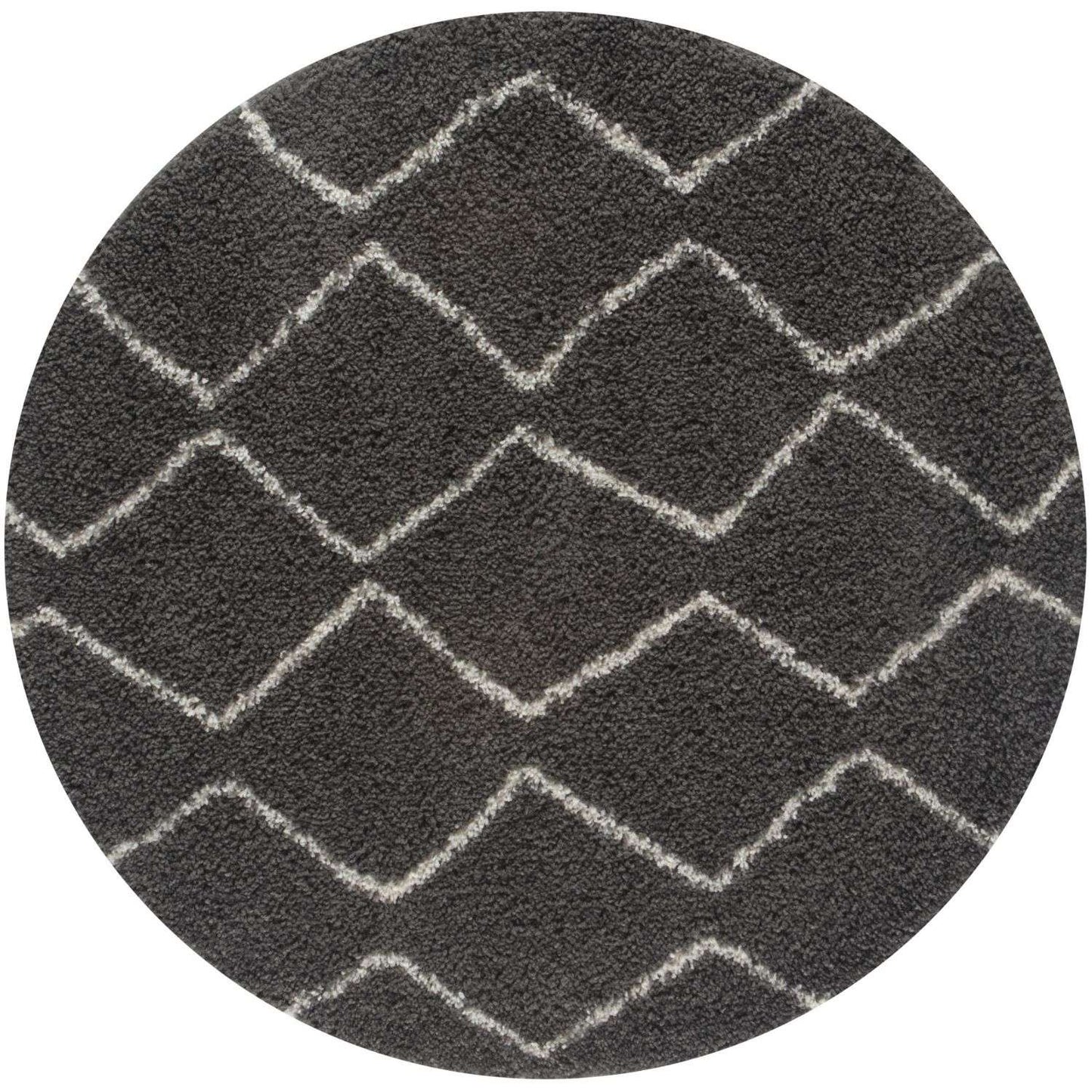 Moroccan Dark Grey Shaggy Rug | 840