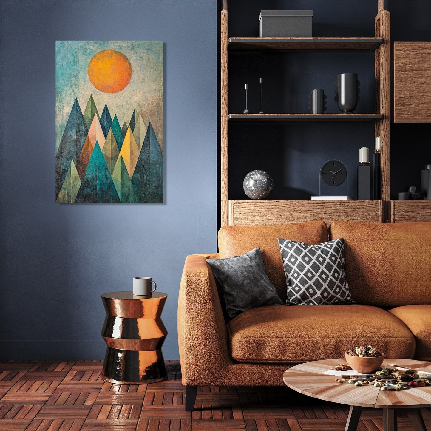 Triangular Harmony Mountain Canvas