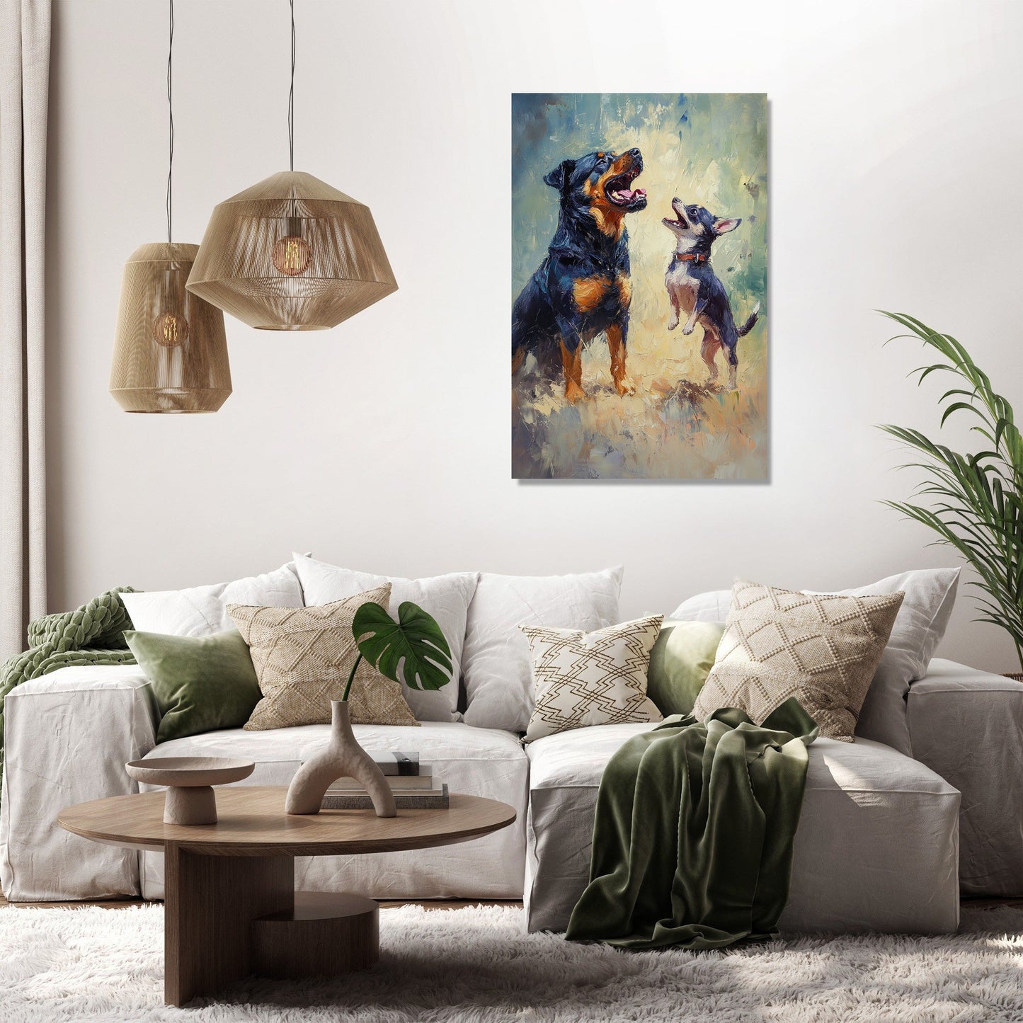 Barking Duo Canvas