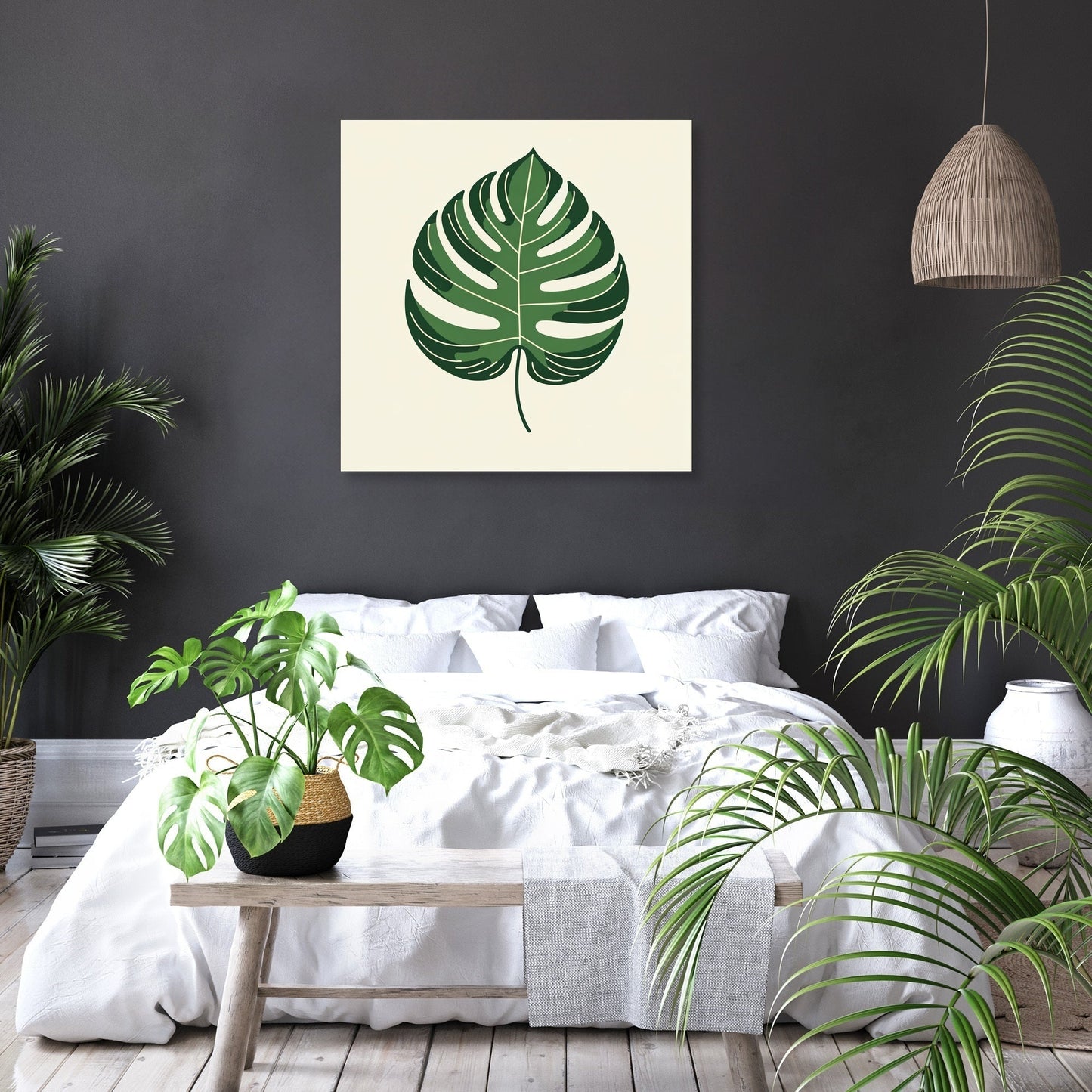 Monstera Leaf Elegance Canvas