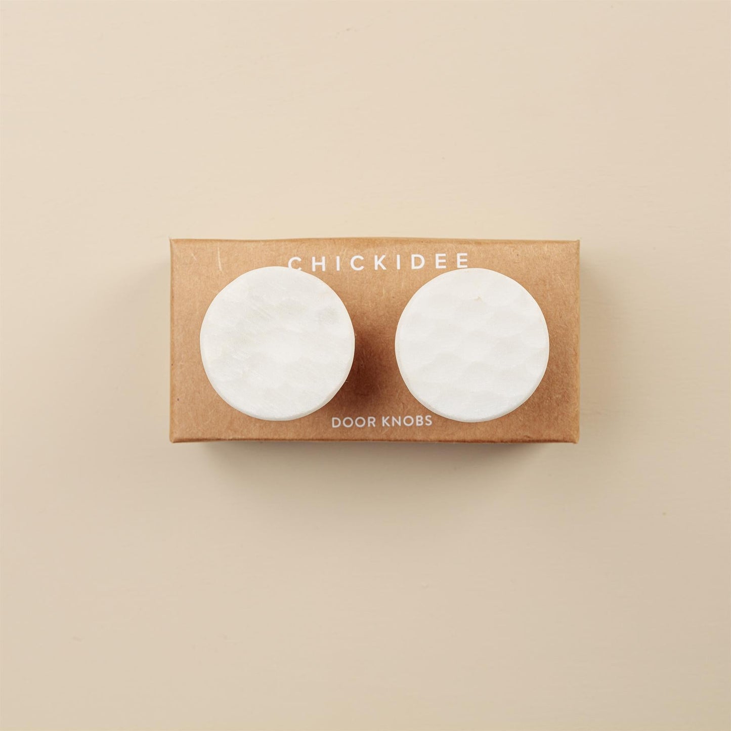 Navi White Stone Oval Drawer Knobs