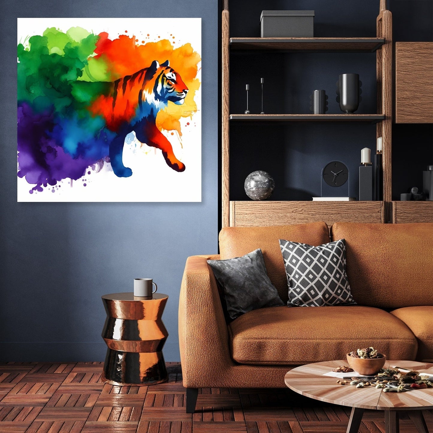 Contrasting Wilderness Tiger Canvas