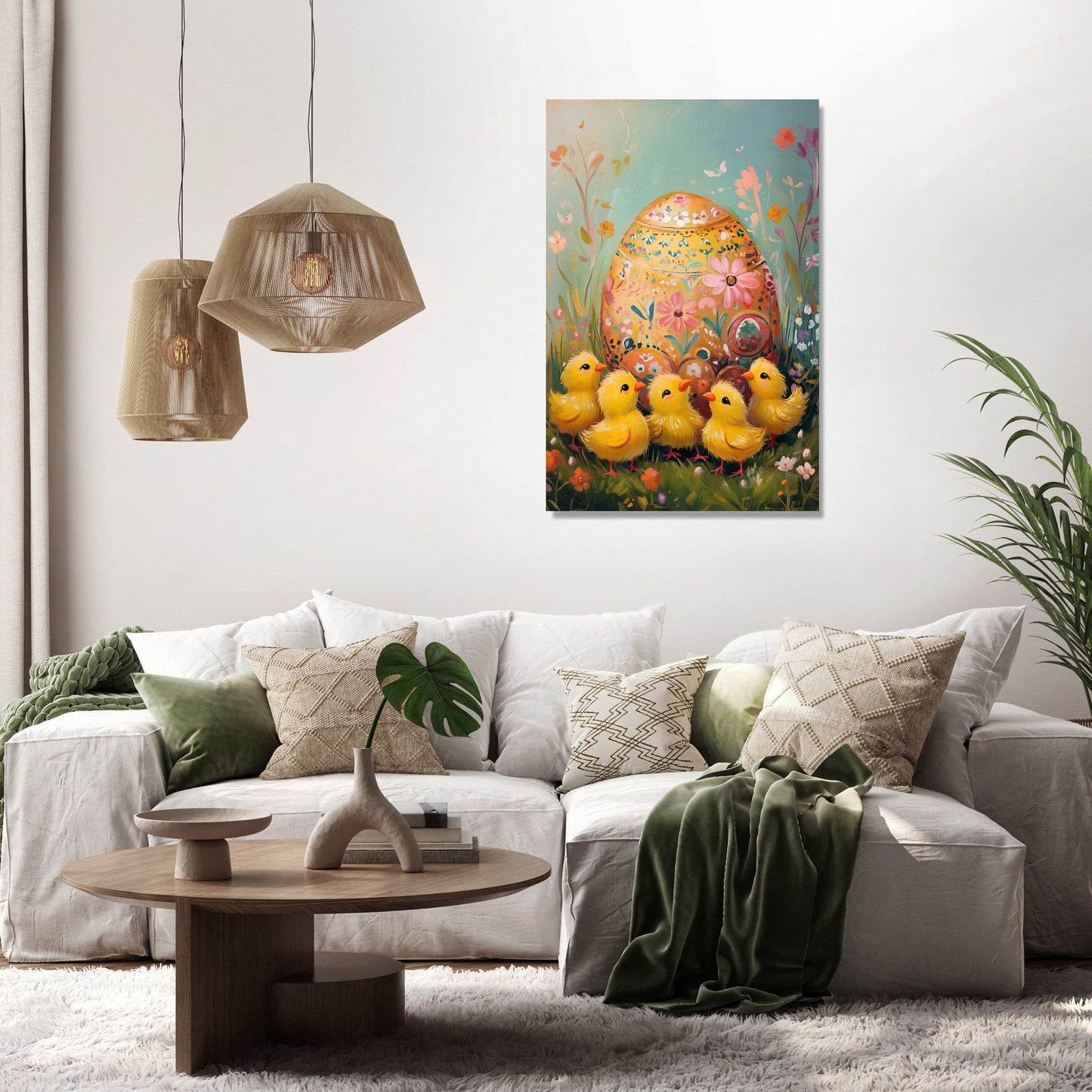 Curious Chicks Egg Canvas