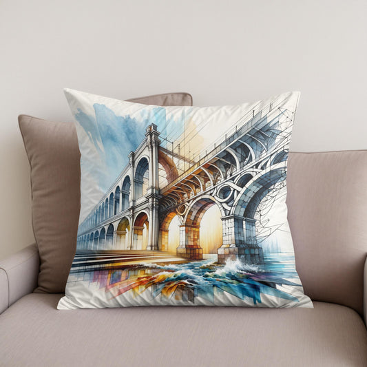 Temporal Bridge Cotton Cushion