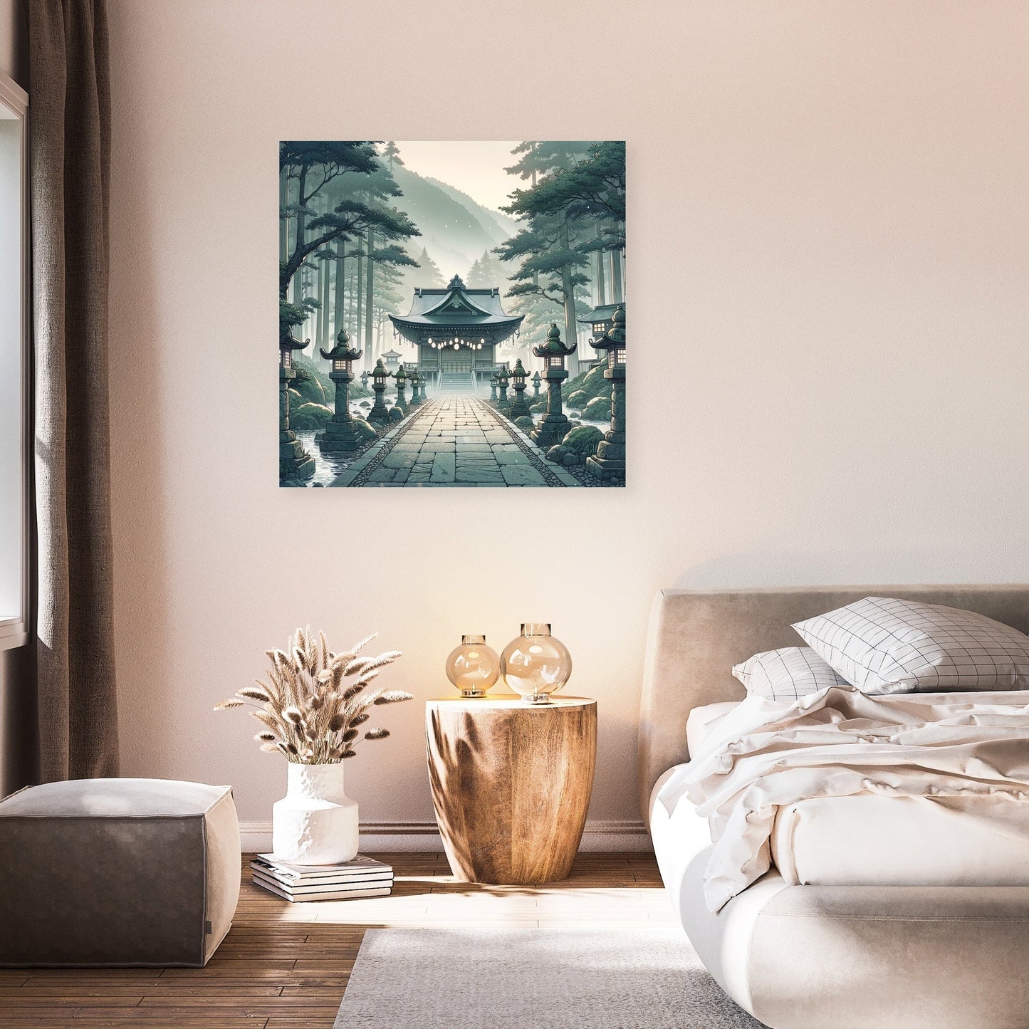 Misty Shrine Canvas