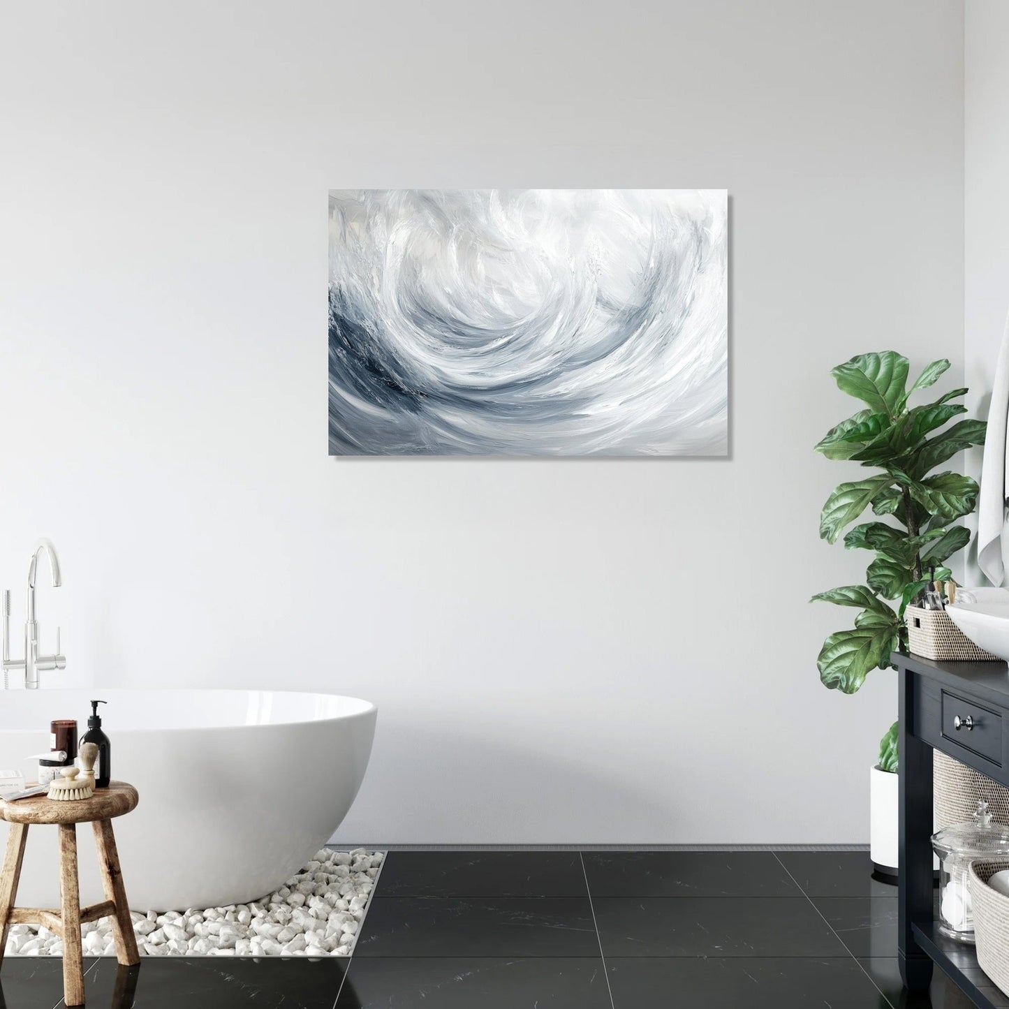 Silver Surf Whisper Canvas