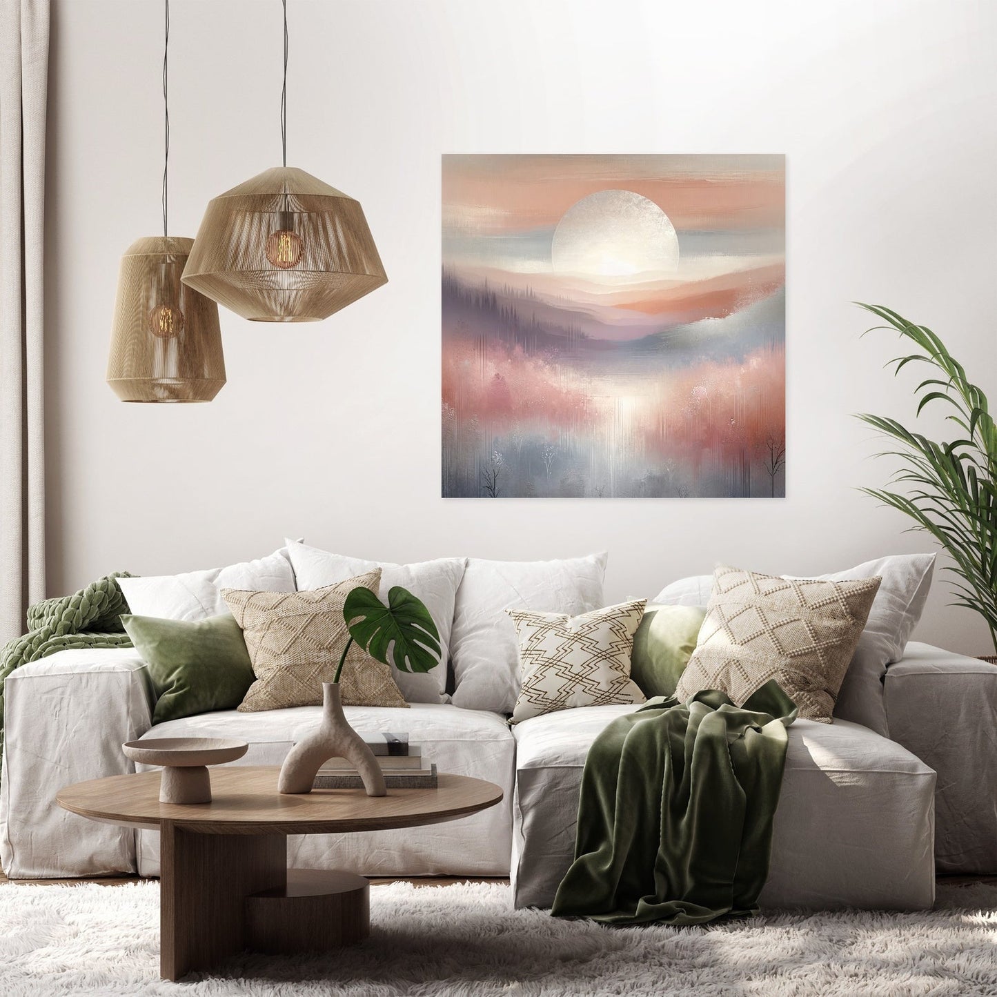Dawn's Silver Mist Canvas
