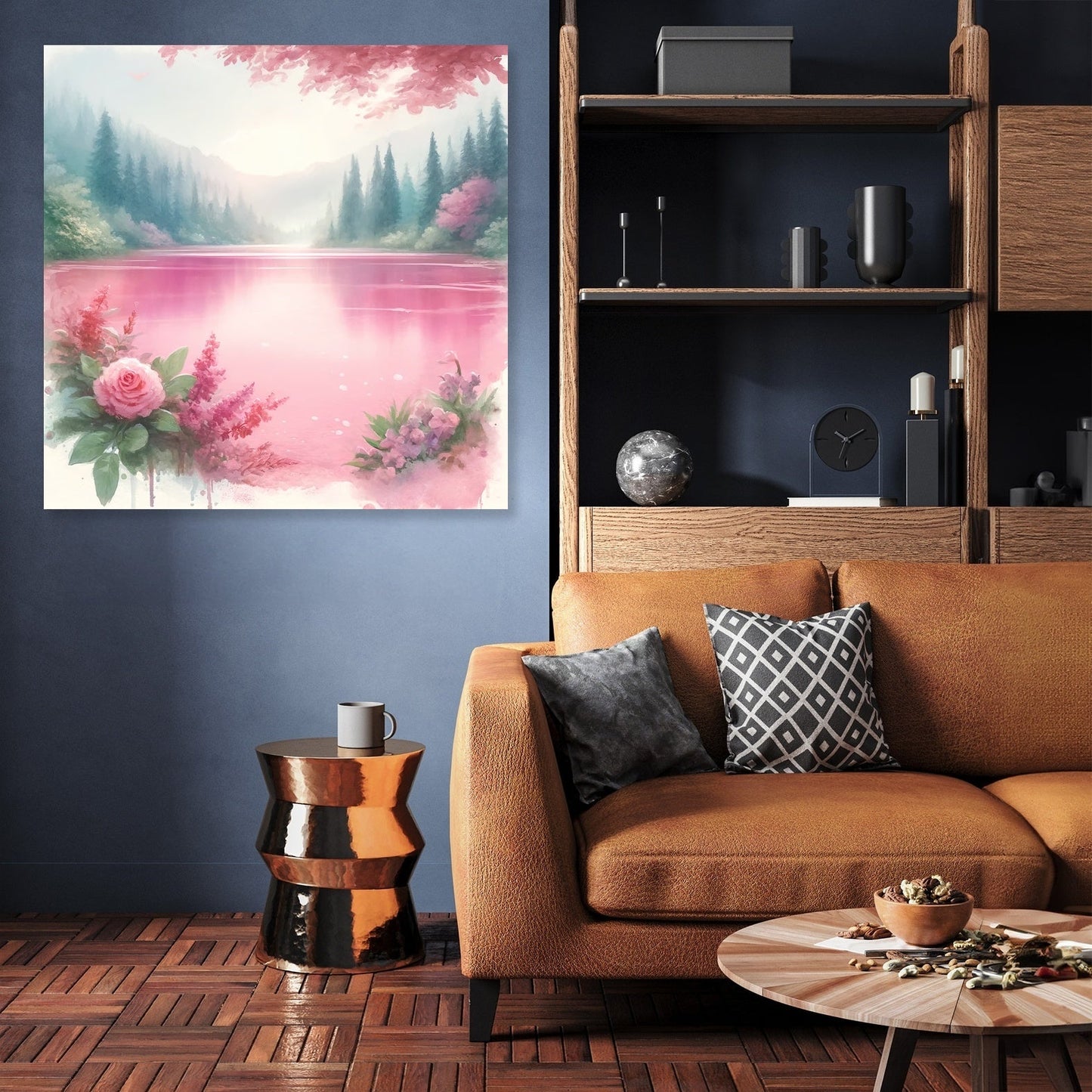 Pink Lake Serenity Canvas