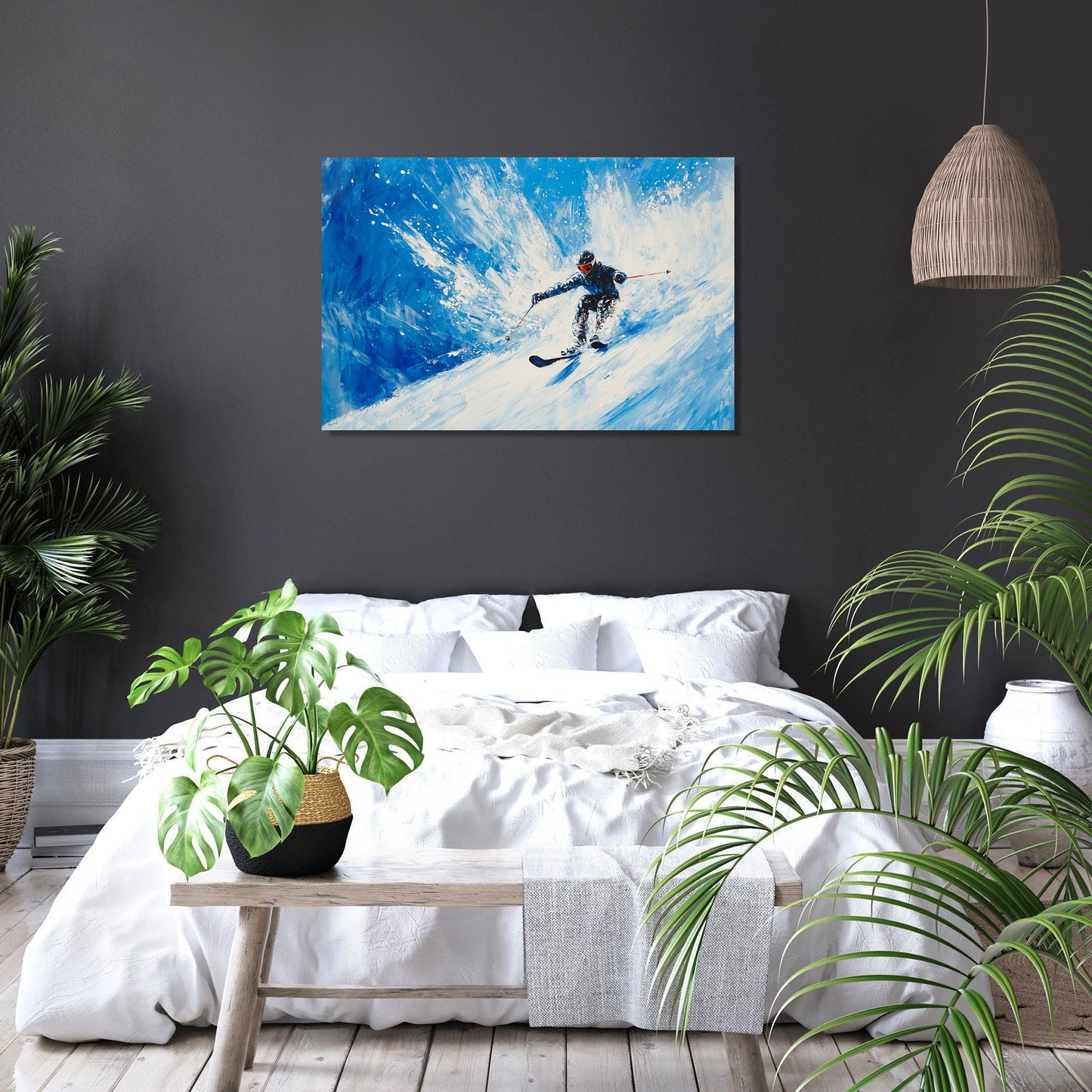 Skier's Descent Canvas