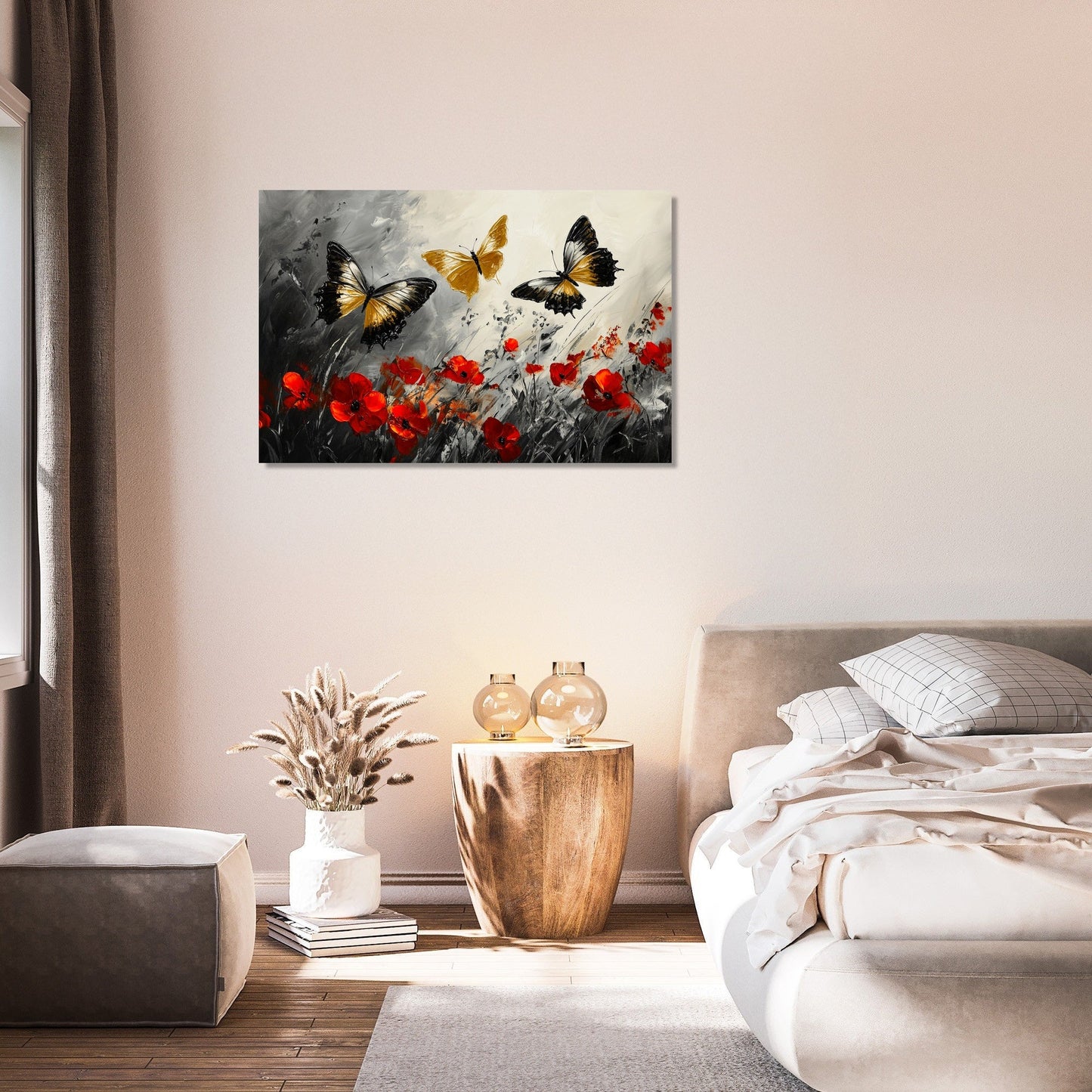 Golden Butterfly Meadow Canvas