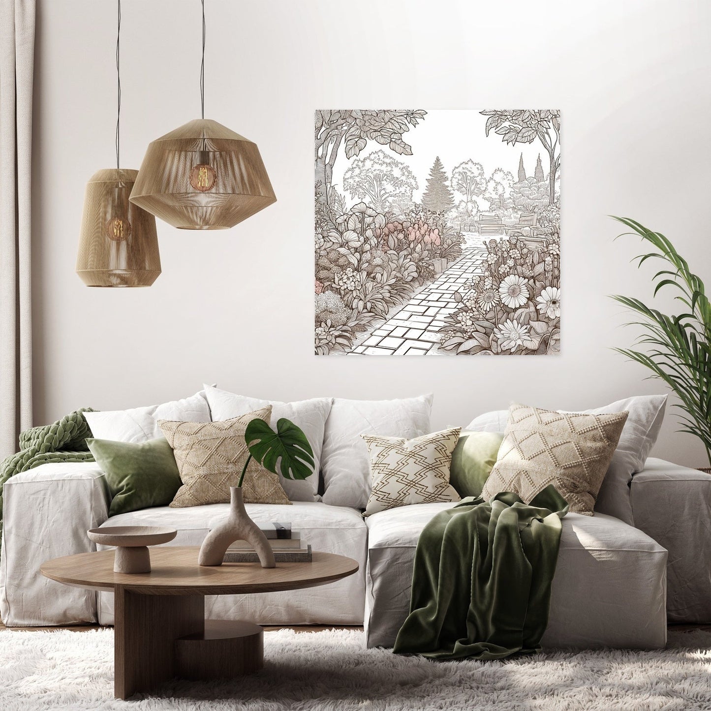 Serene Garden Path Canvas