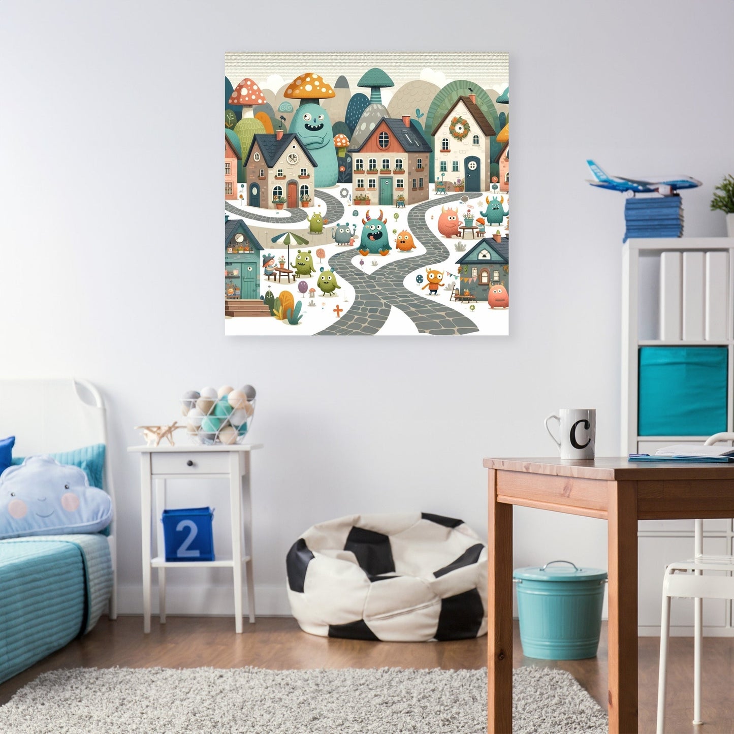 Monster Village Canvas