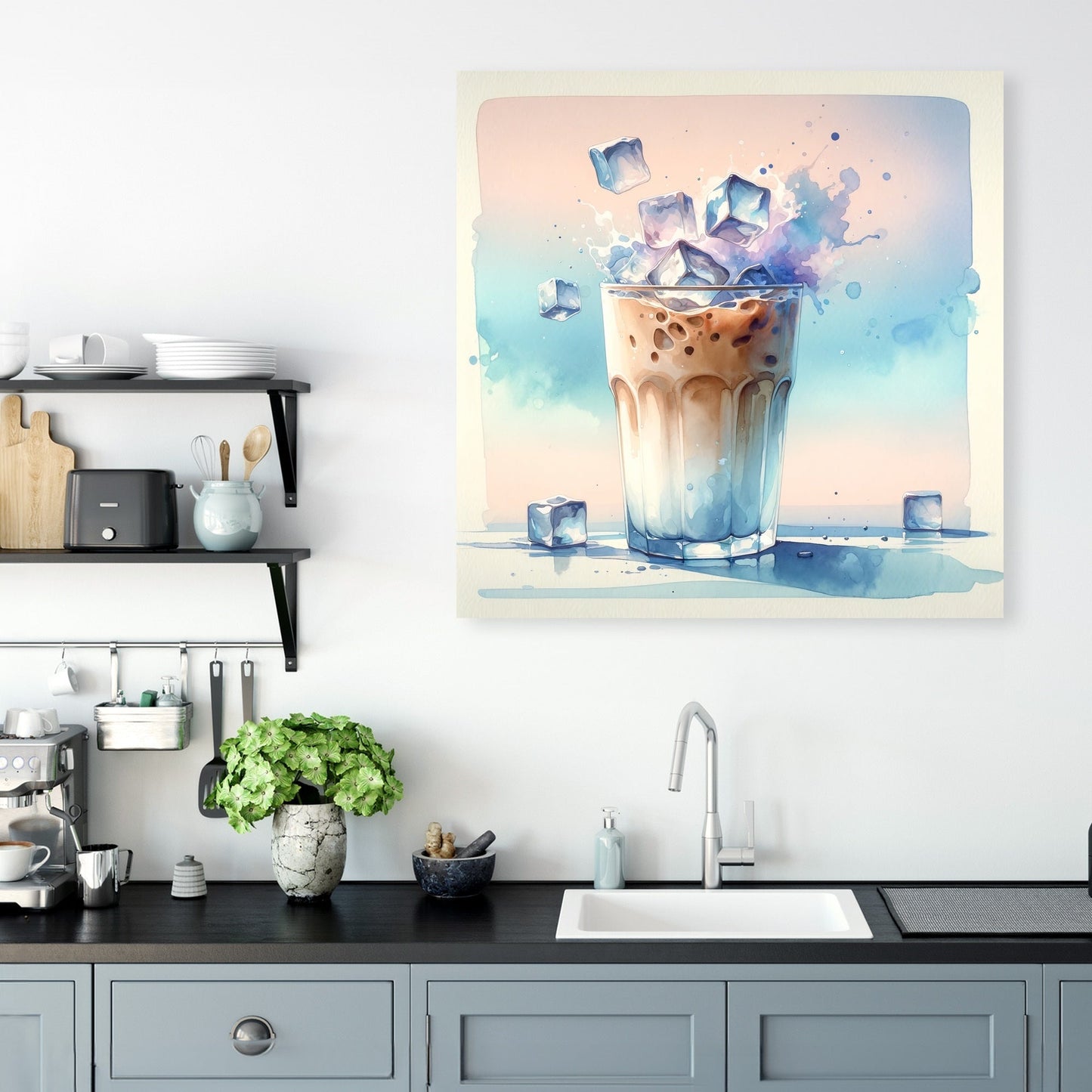 Morning Serenity Iced Latte Canvas