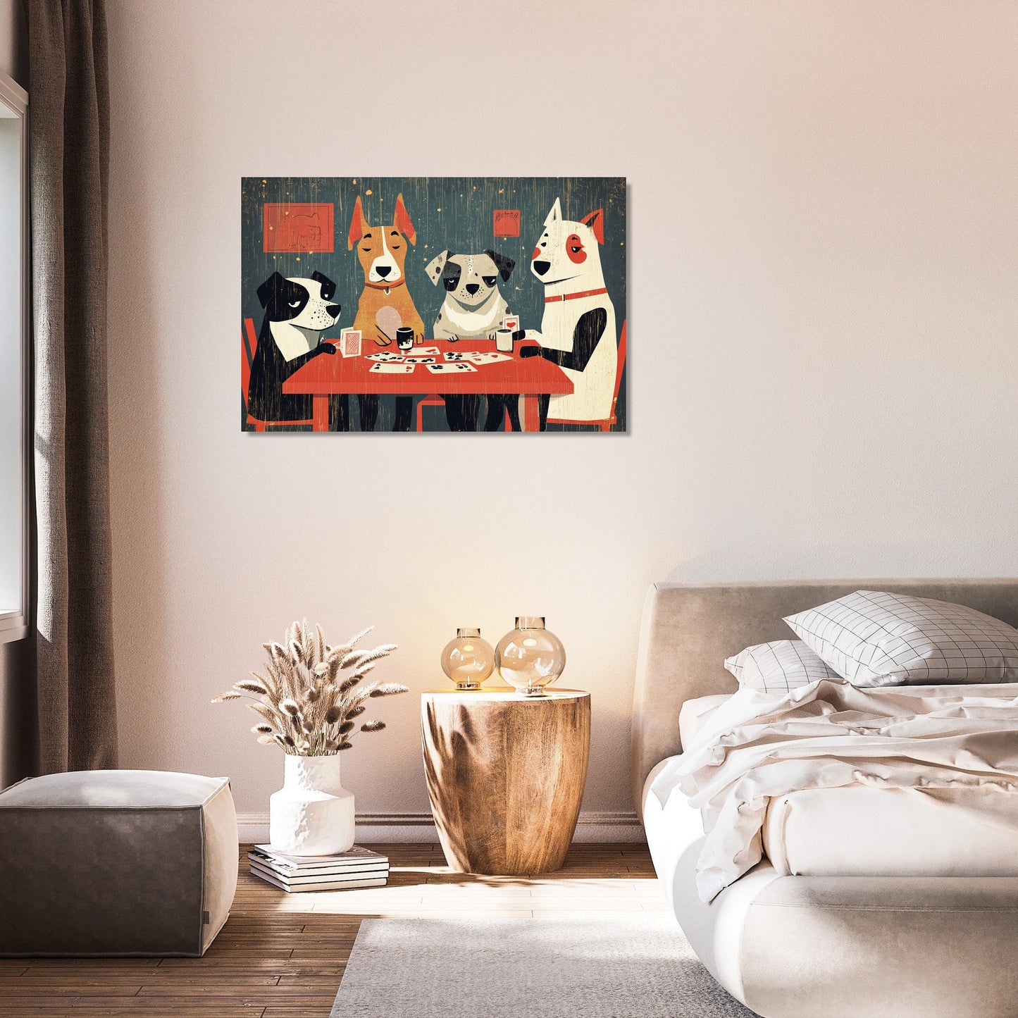 Canine Card Players Canvas