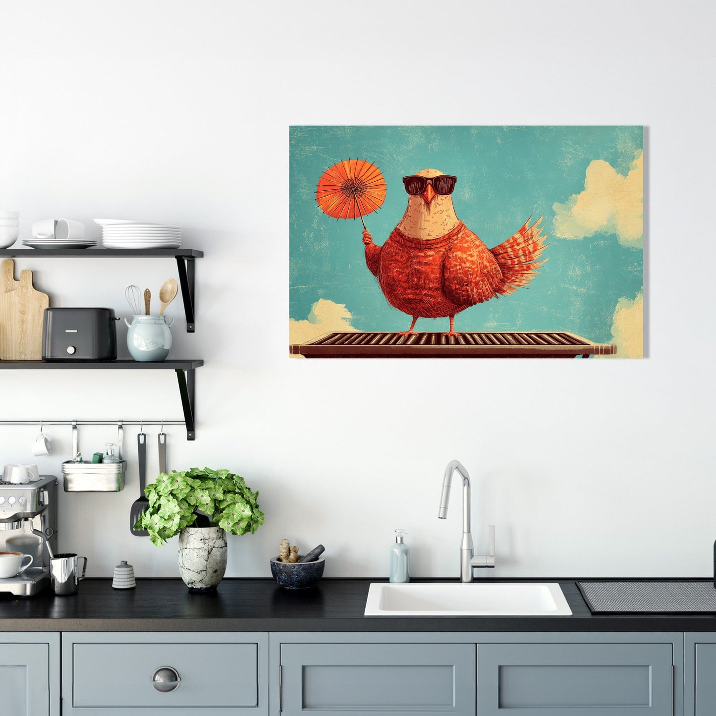 Turkey on the Grill Canvas