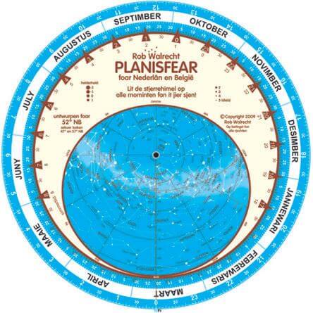 Fryske Planisfear (Frisian Planisphere for 52¬∞ North)
