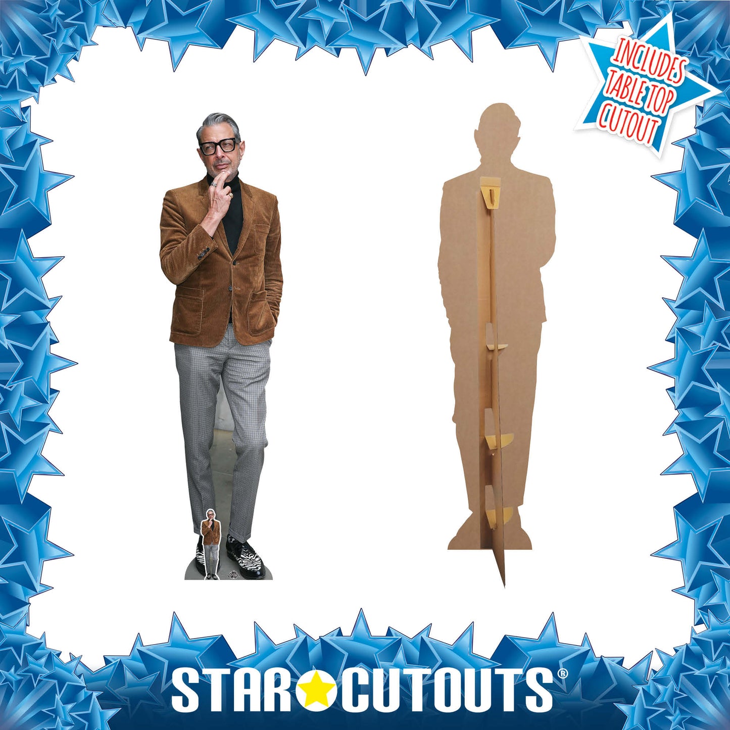 CS854 Jeff Goldblum (Suede Jacket) Height 194cm Lifesize Cardboard Cutout With Mini